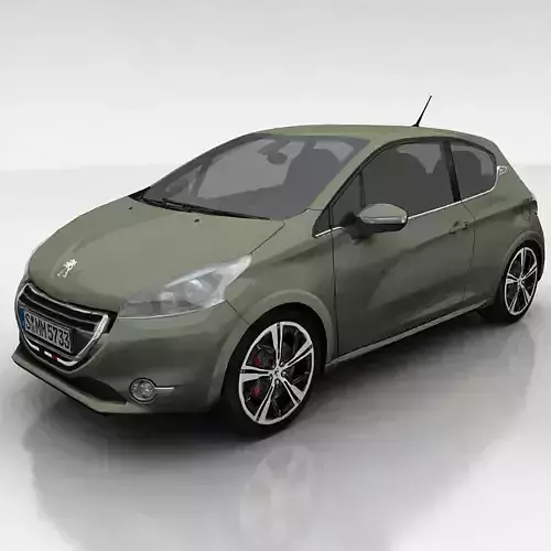 Peugeot 208 GTI Low-poly 3D model