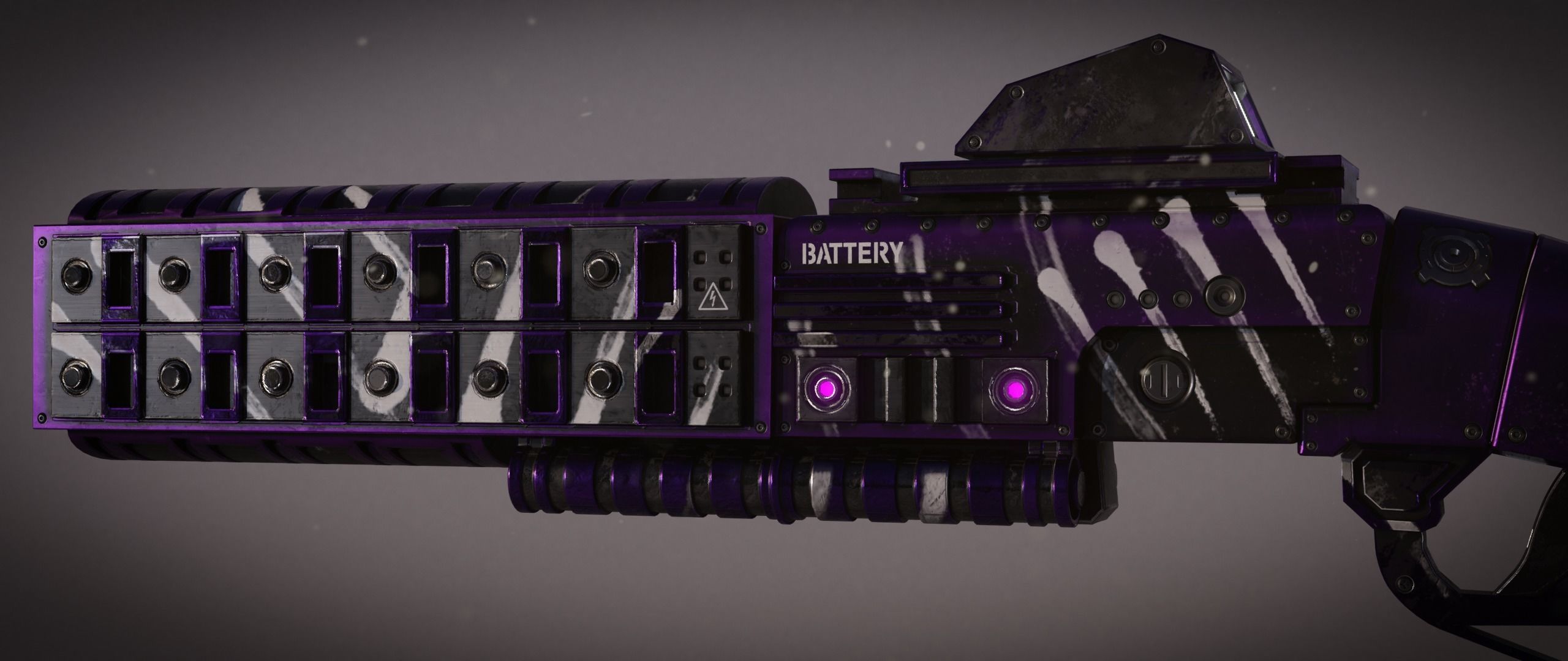 Peacekeeper futuristic gun Low-poly 3D model_45