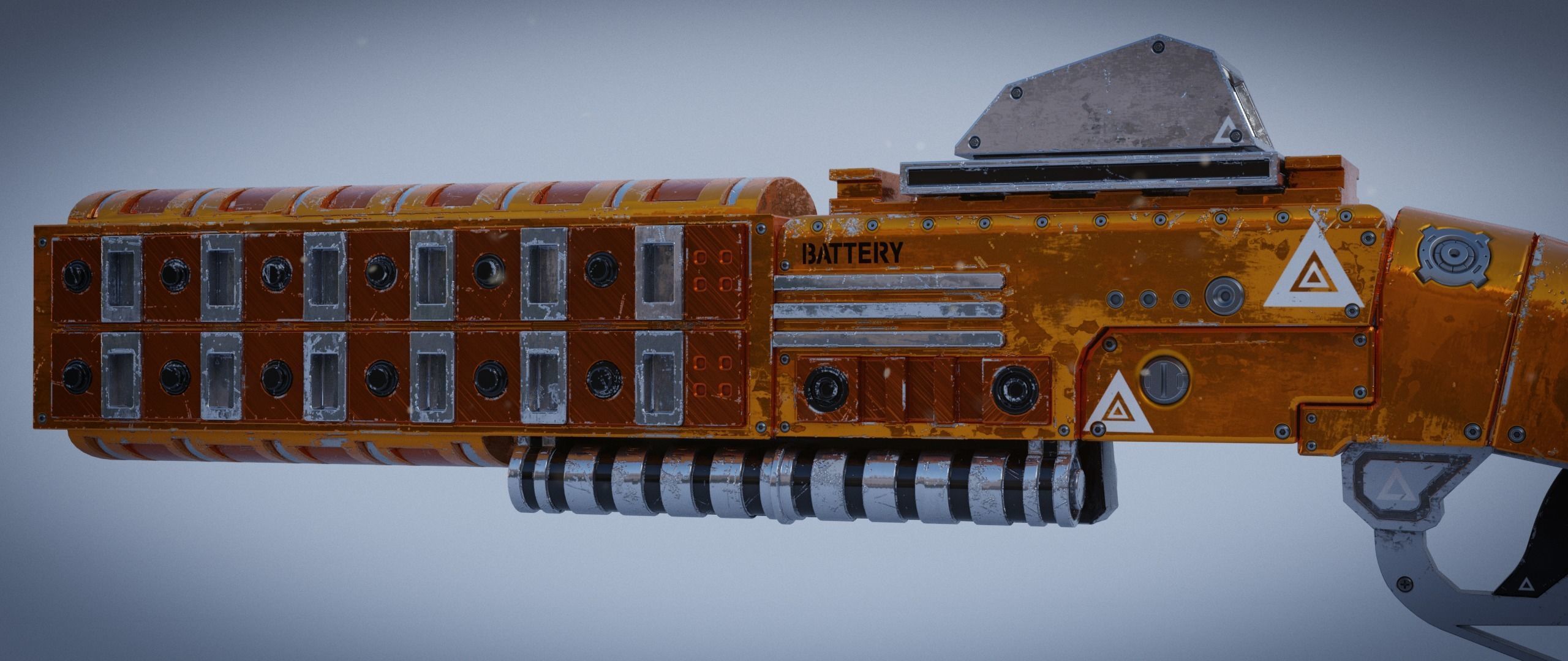 Peacekeeper futuristic gun Low-poly 3D model_17