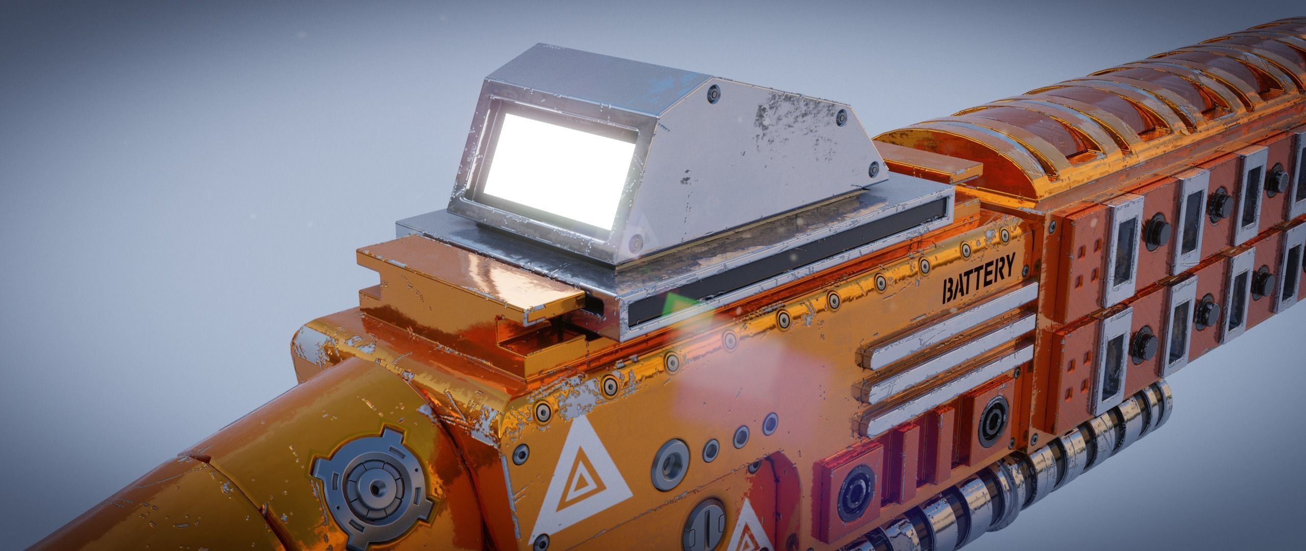 Peacekeeper futuristic gun Low-poly 3D model_20