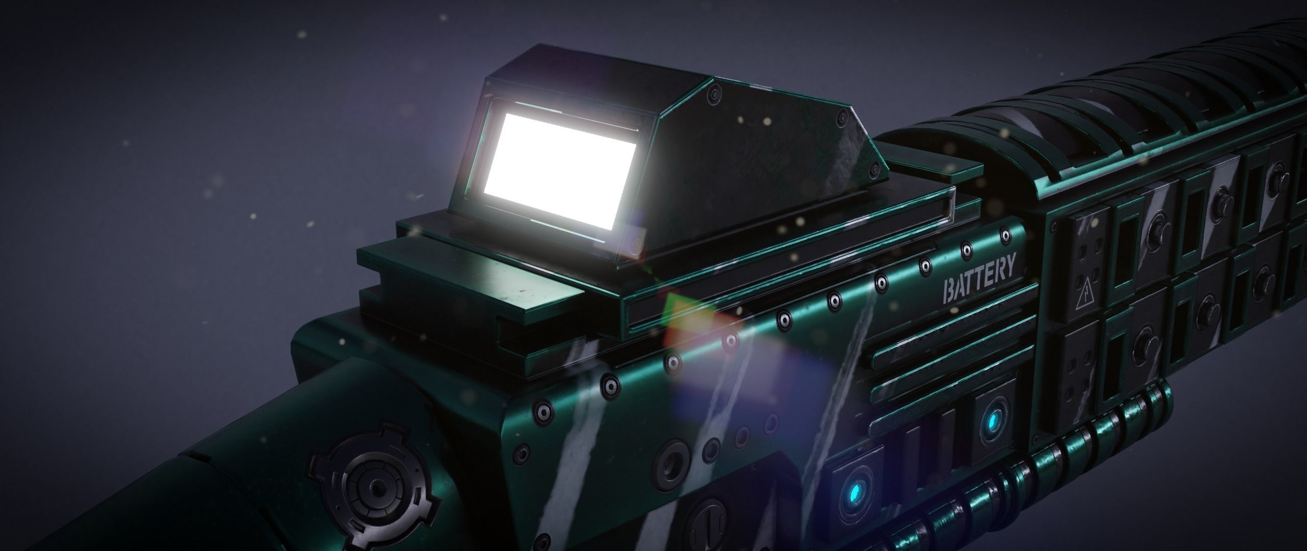 Peacekeeper futuristic gun Low-poly 3D model_41