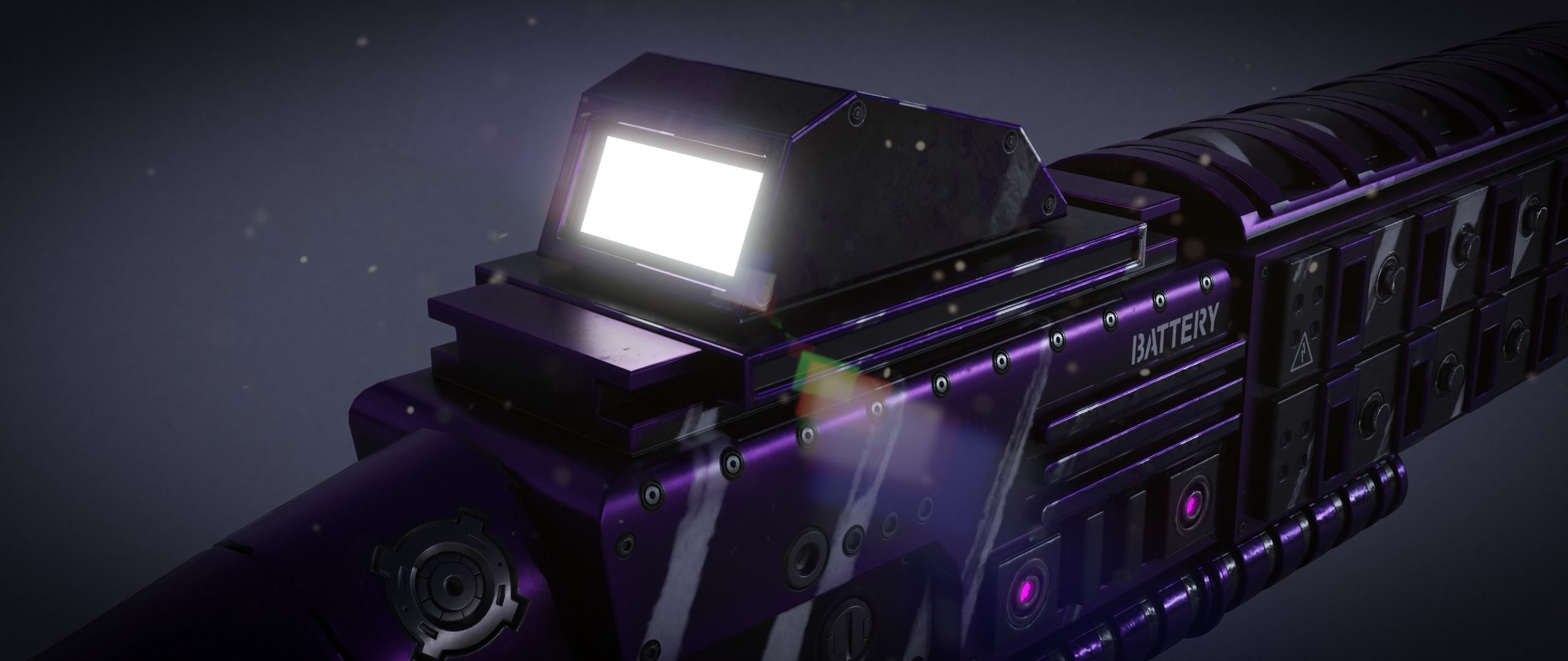 Peacekeeper futuristic gun Low-poly 3D model_48