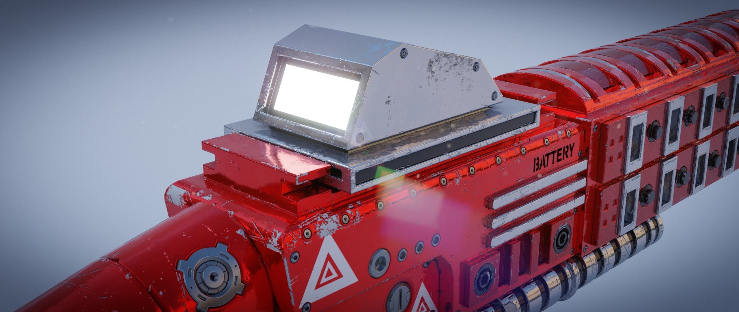 Peacekeeper futuristic gun Low-poly 3D model_13