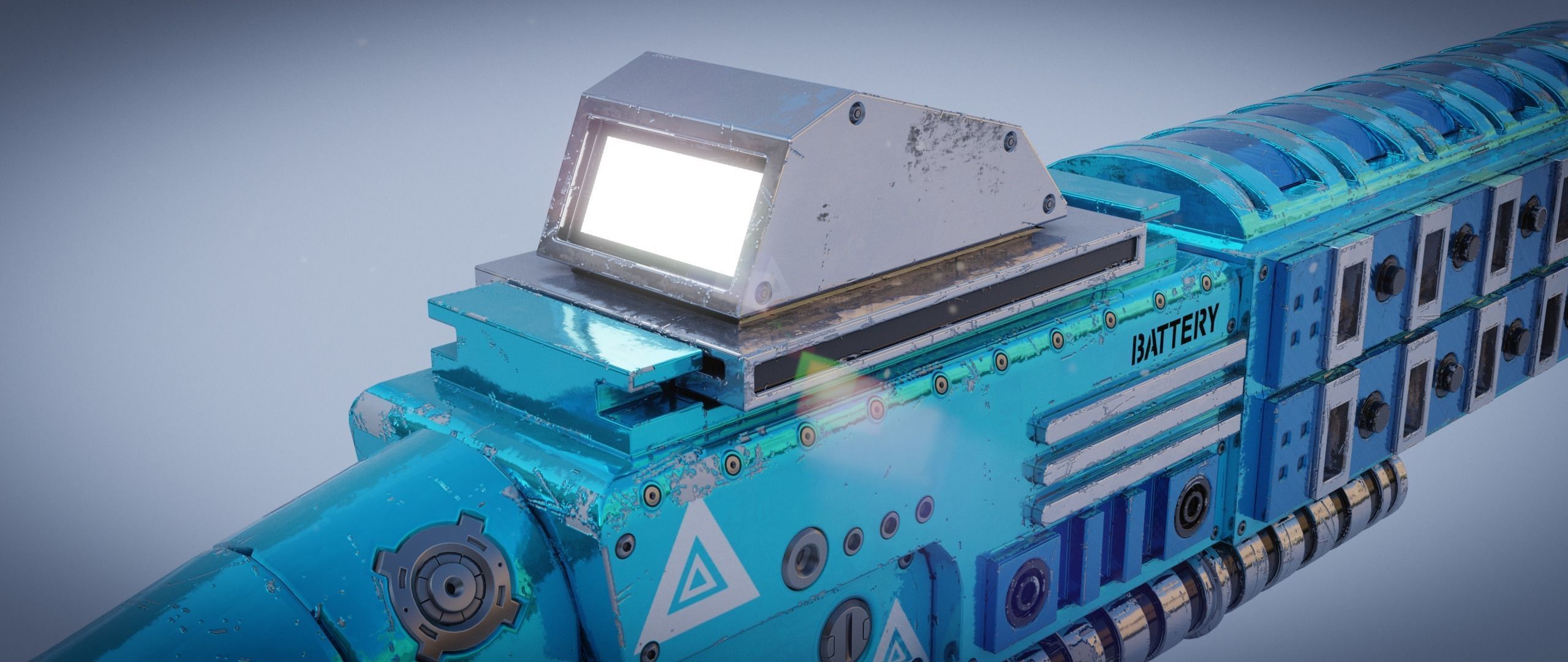 Peacekeeper futuristic gun Low-poly 3D model_6