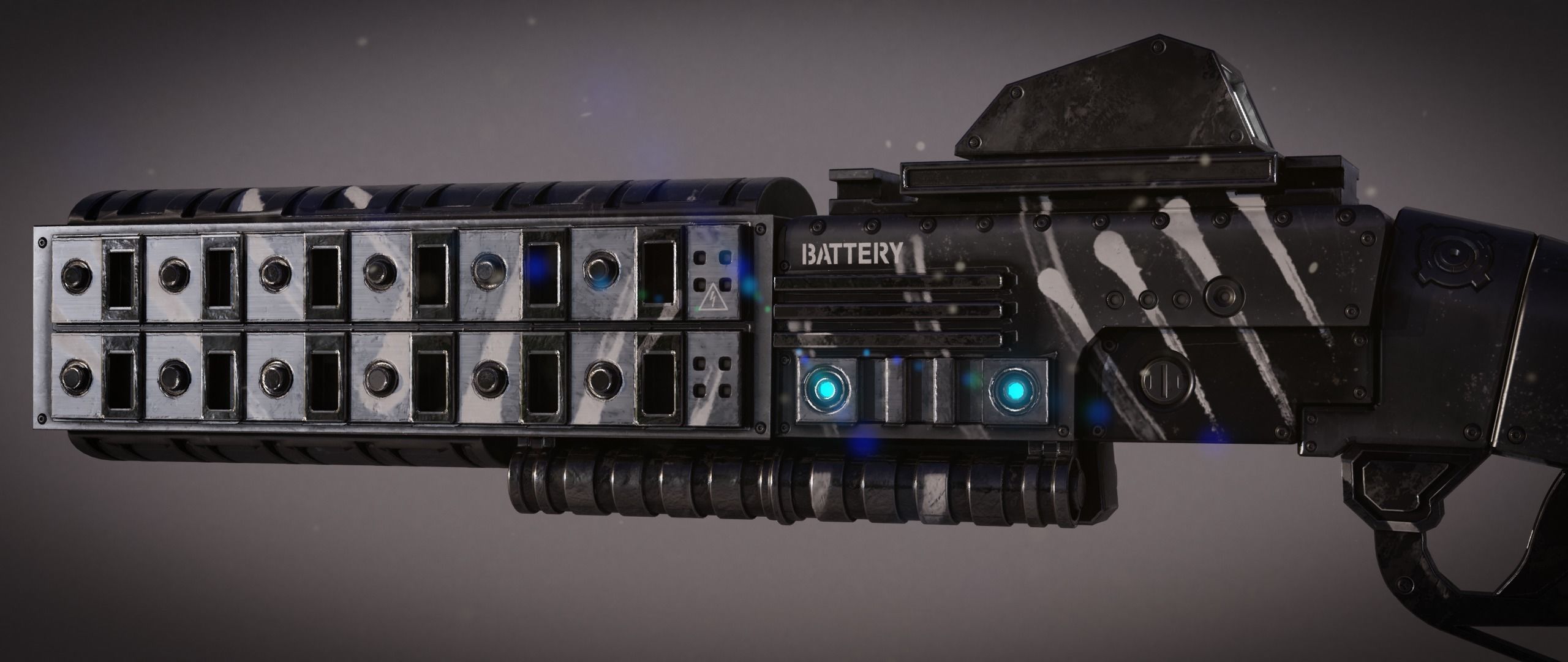 Peacekeeper futuristic gun Low-poly 3D model_31