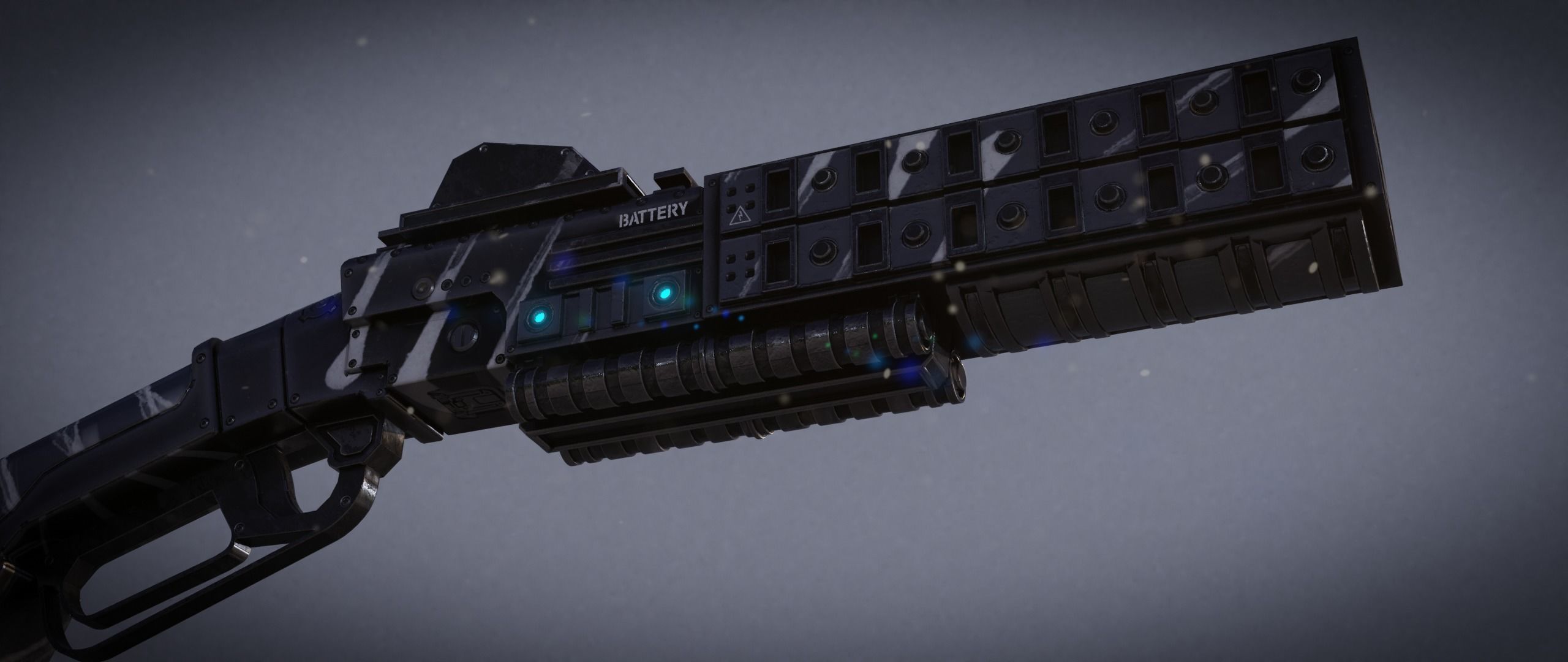 Peacekeeper futuristic gun Low-poly 3D model_32