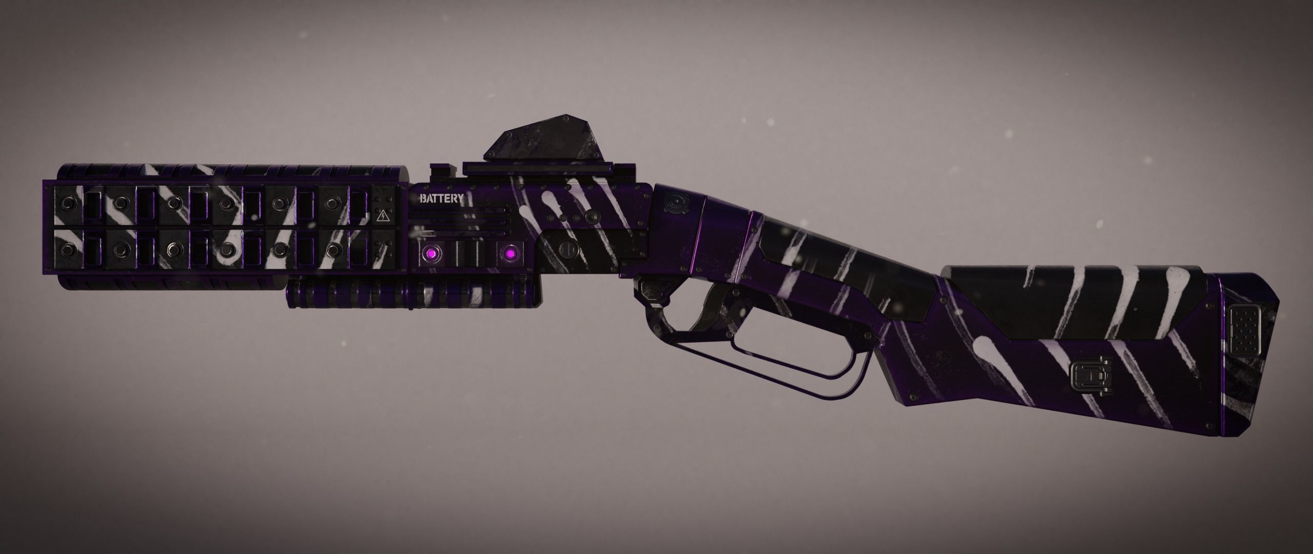 Peacekeeper futuristic gun Low-poly 3D model_42