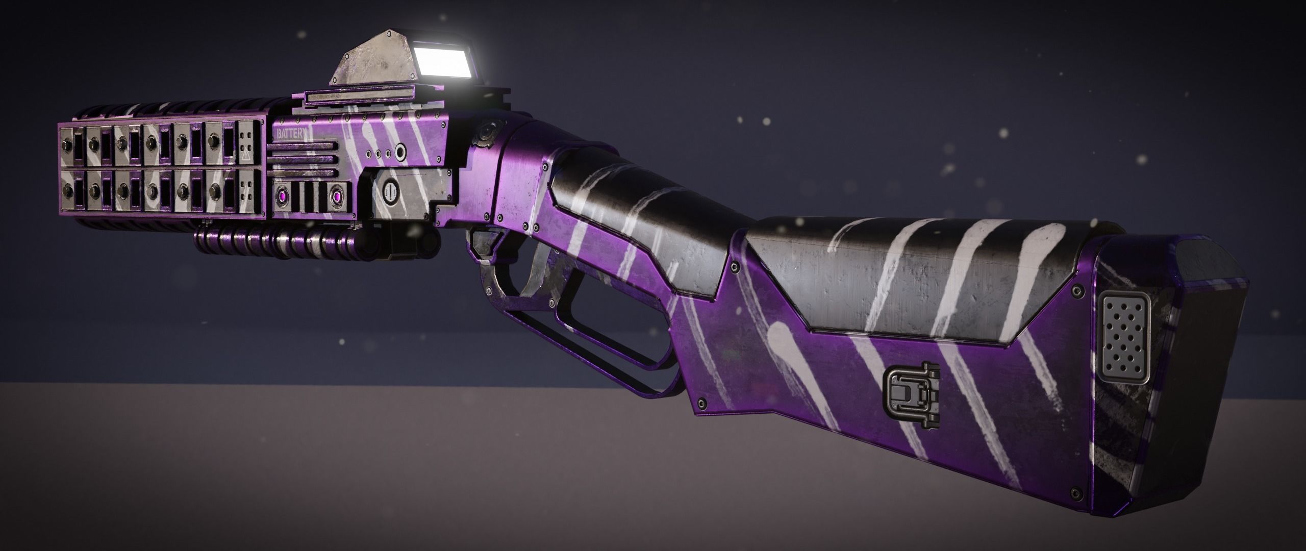 Peacekeeper futuristic gun Low-poly 3D model_44