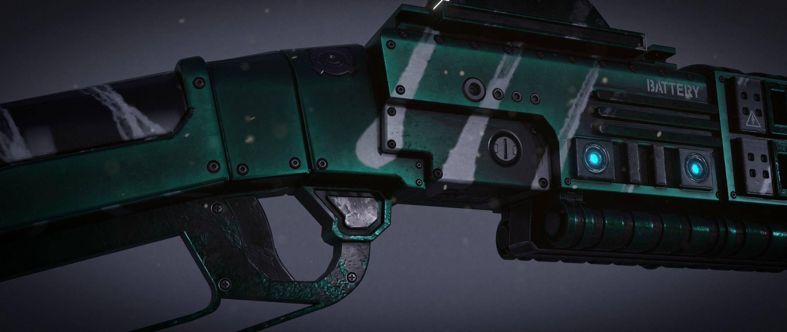 Peacekeeper futuristic gun Low-poly 3D model_40