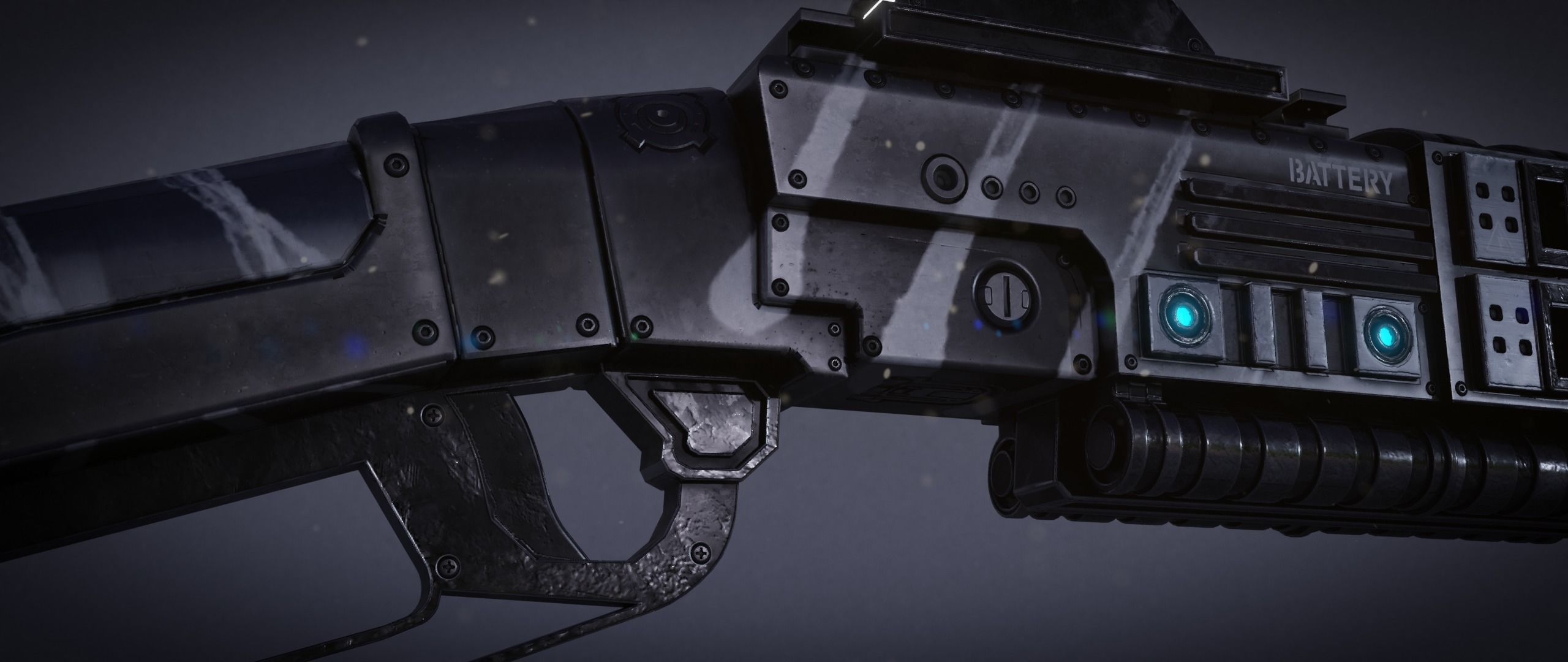 Peacekeeper futuristic gun Low-poly 3D model_33