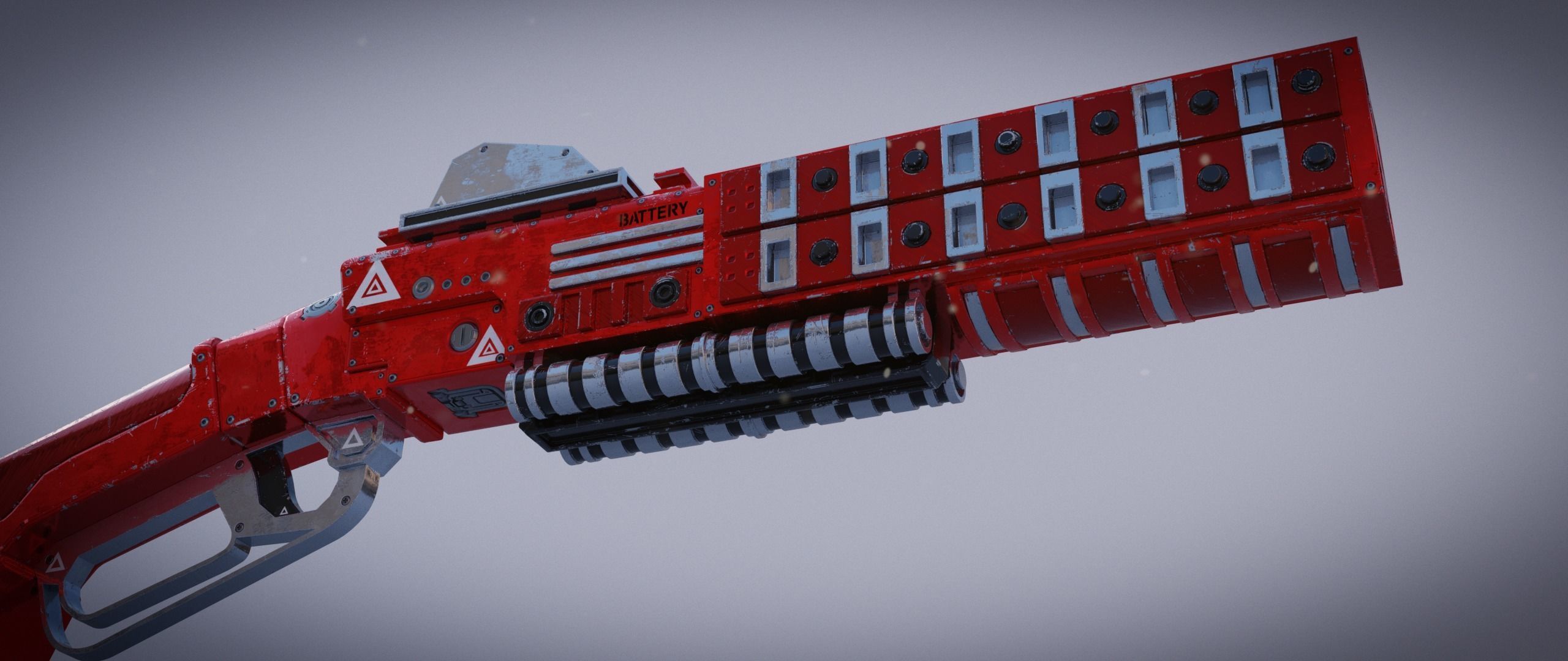 Peacekeeper futuristic gun Low-poly 3D model_11