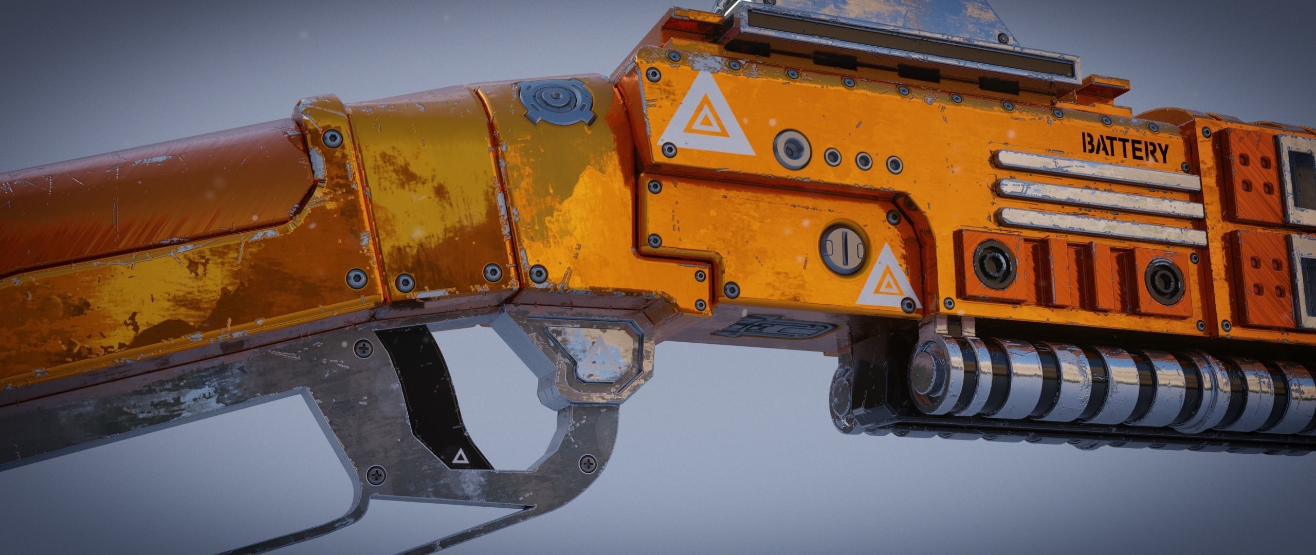 Peacekeeper futuristic gun Low-poly 3D model_19