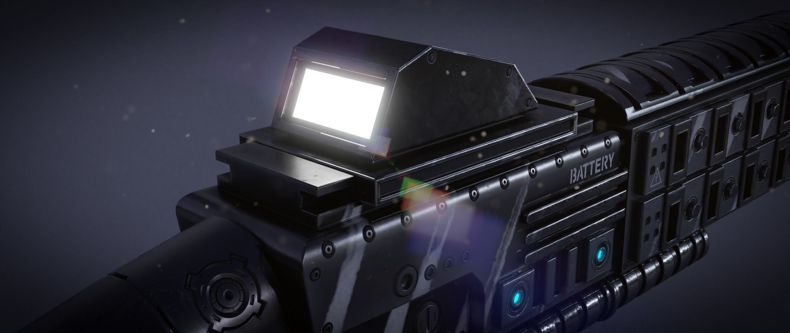 Peacekeeper futuristic gun Low-poly 3D model_34