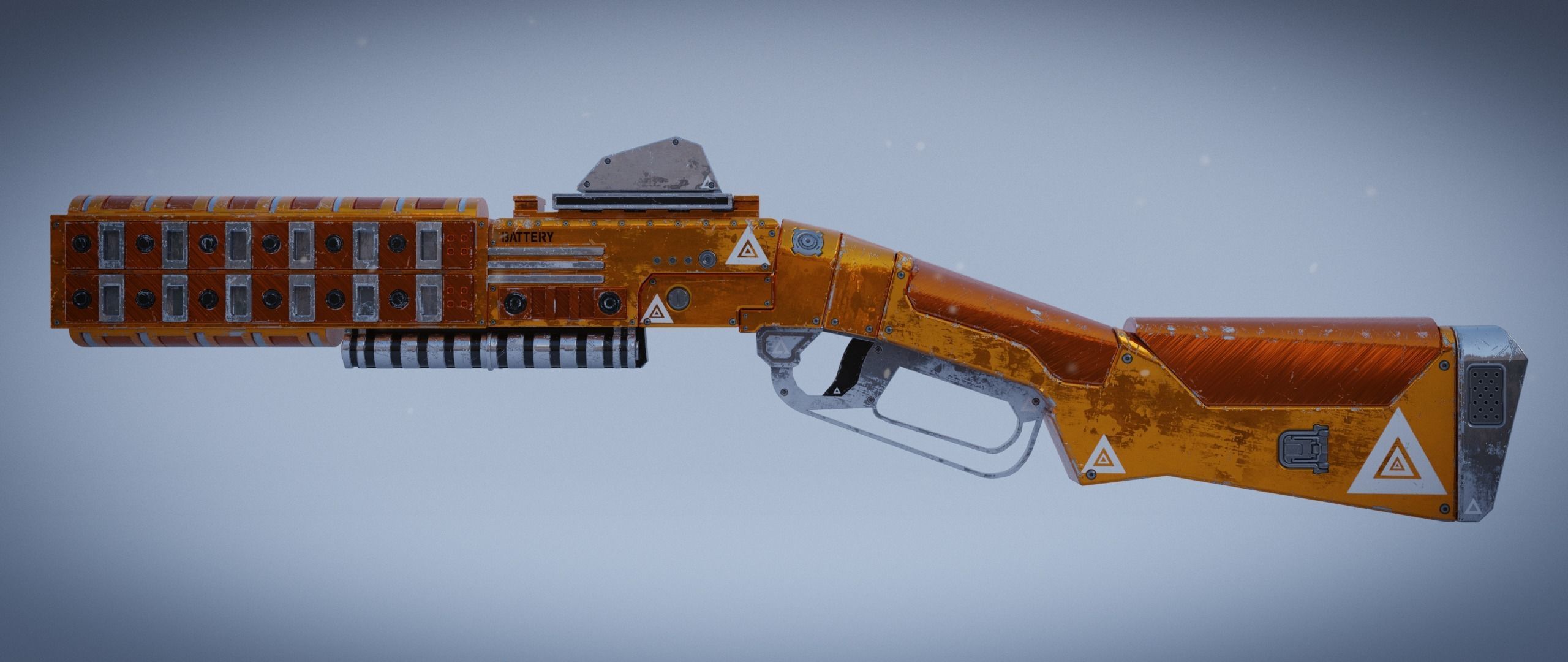 Peacekeeper futuristic gun Low-poly 3D model_14