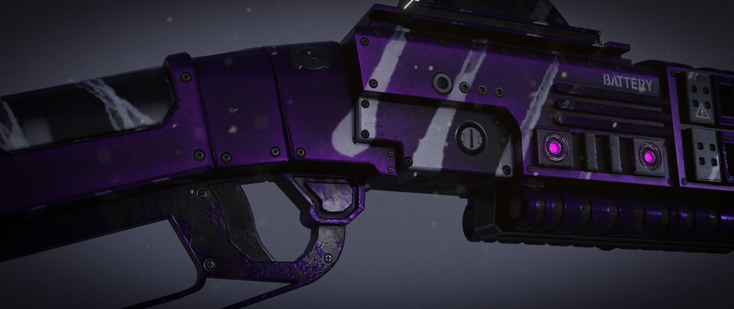 Peacekeeper futuristic gun Low-poly 3D model_47