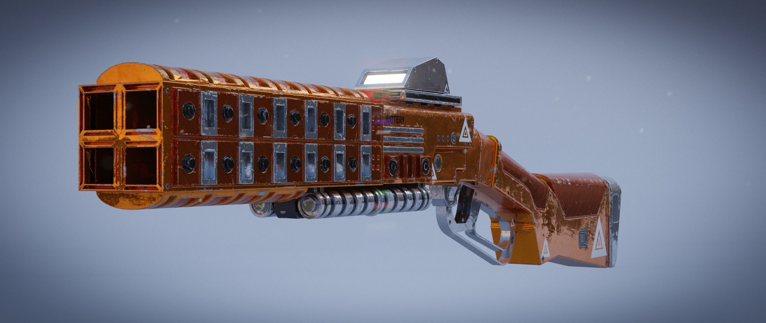 Peacekeeper futuristic gun Low-poly 3D model_15