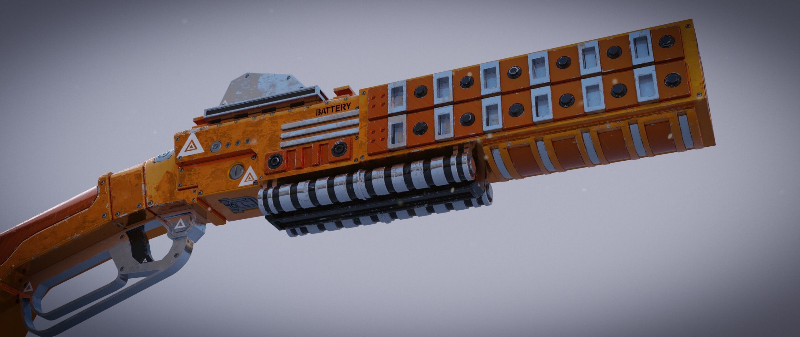 Peacekeeper futuristic gun Low-poly 3D model_18