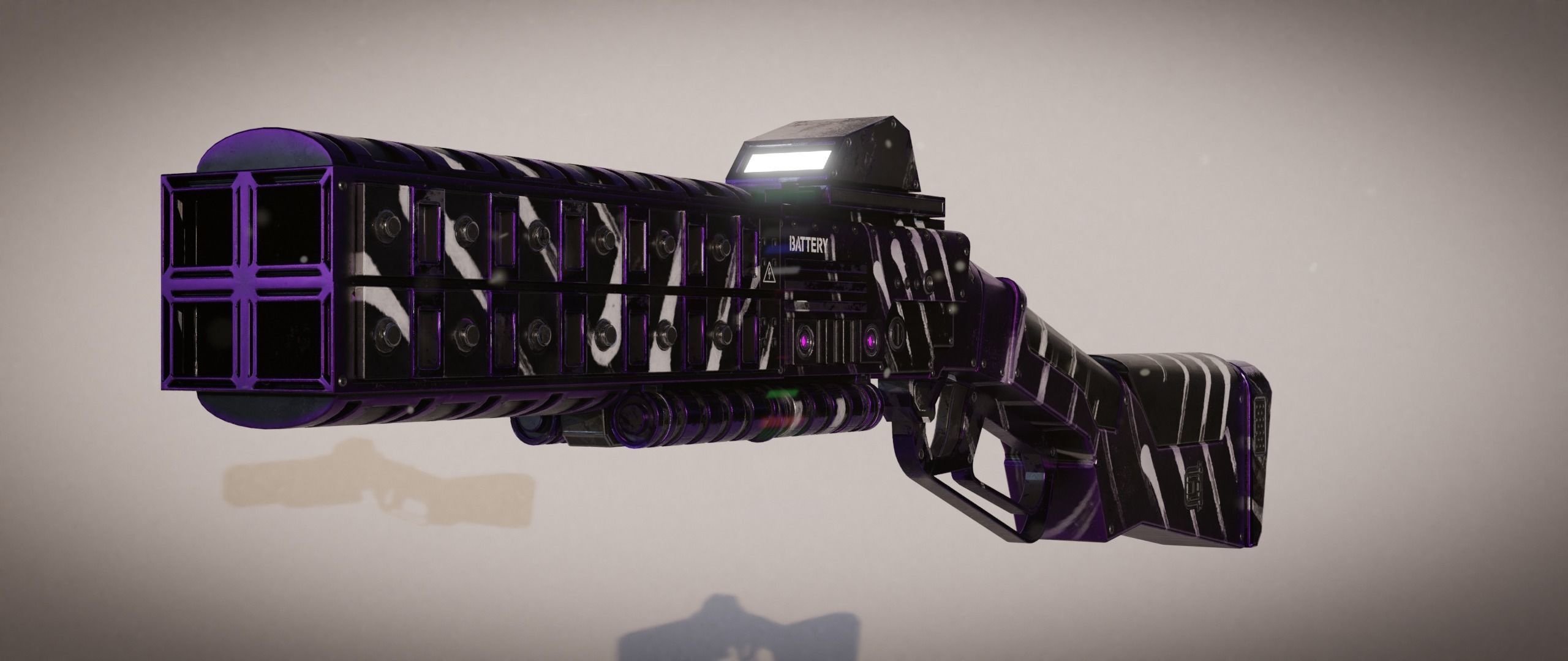 Peacekeeper futuristic gun Low-poly 3D model_43