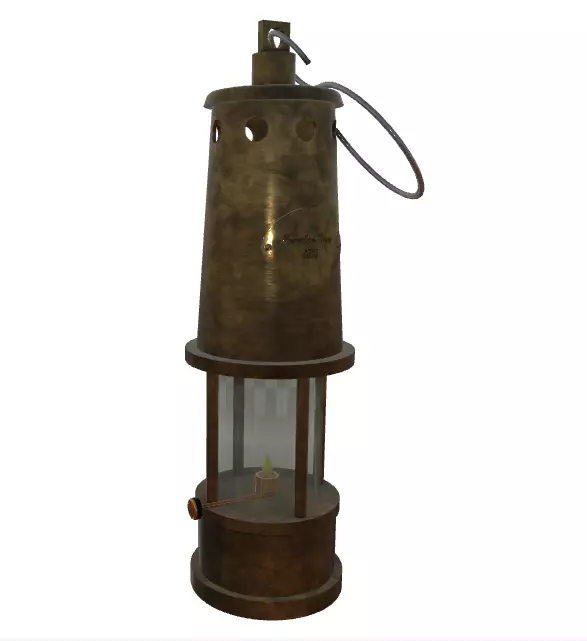 Miners lamp 3D model_0
