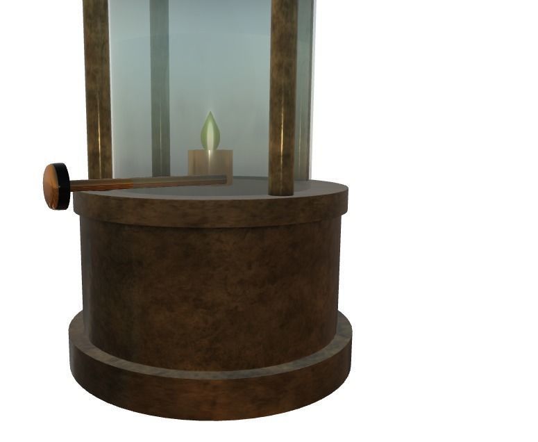 Miners lamp 3D model_2