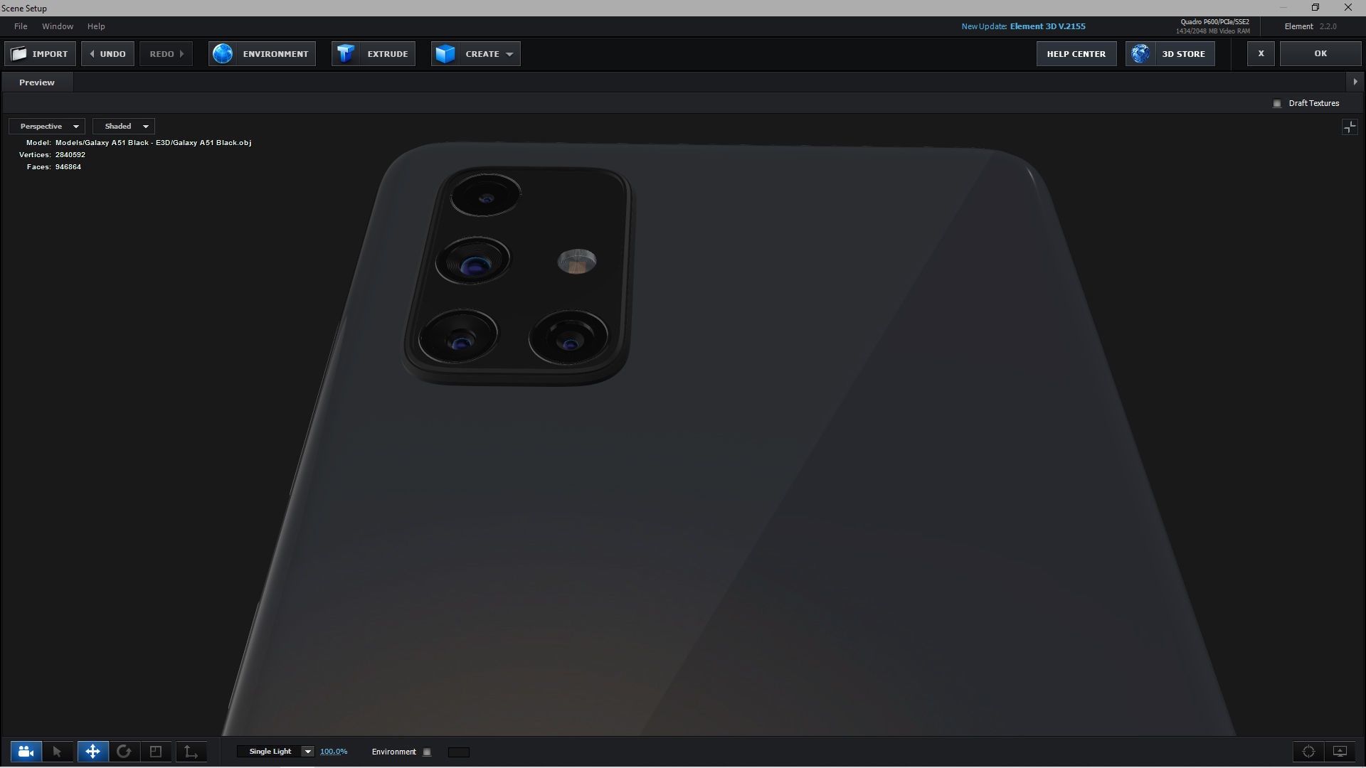 E3D - Samsung Galaxy A51 Prism Crush Black 3D model_3