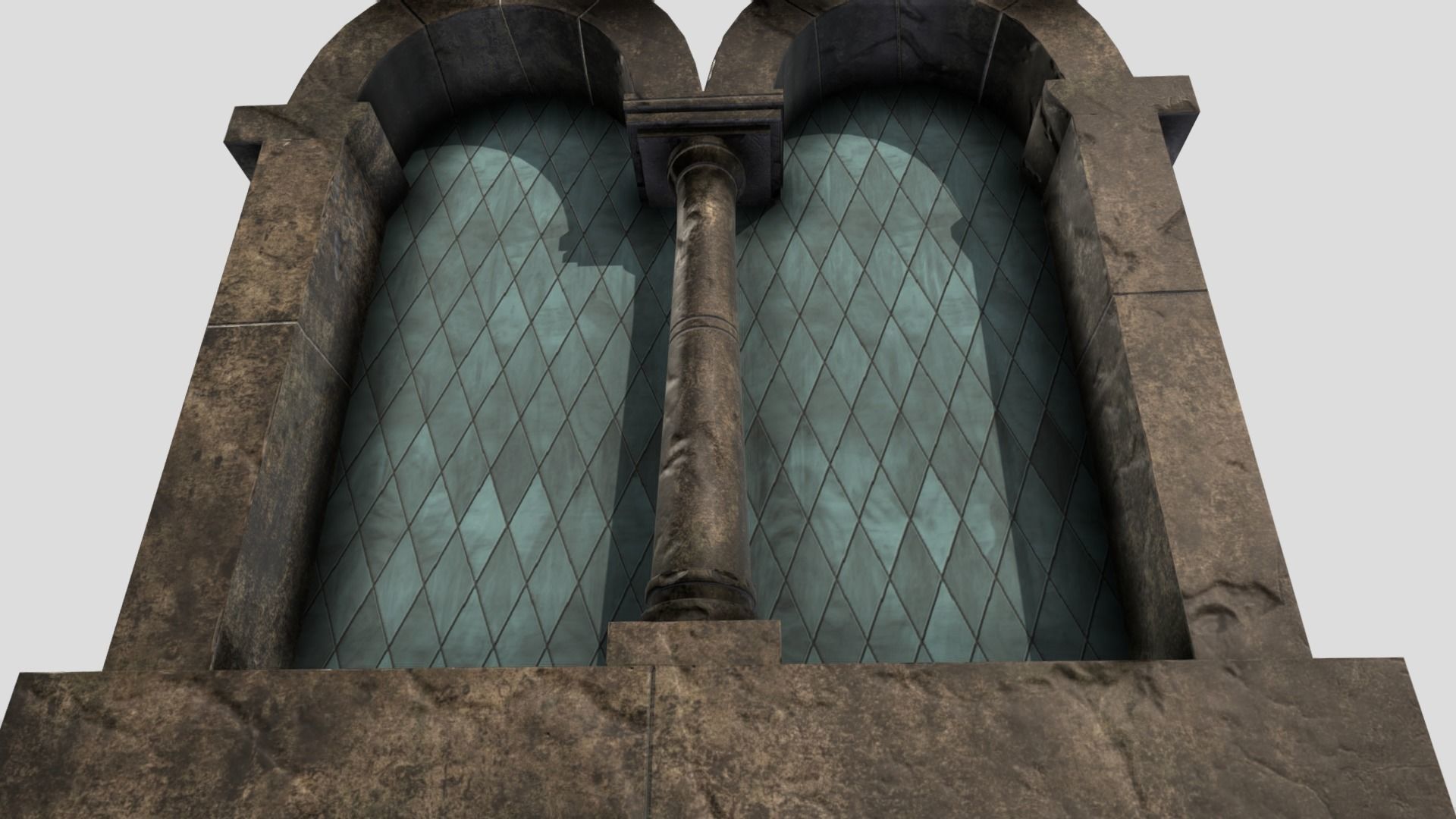 Generic Castle Window Low-poly 3D model_5