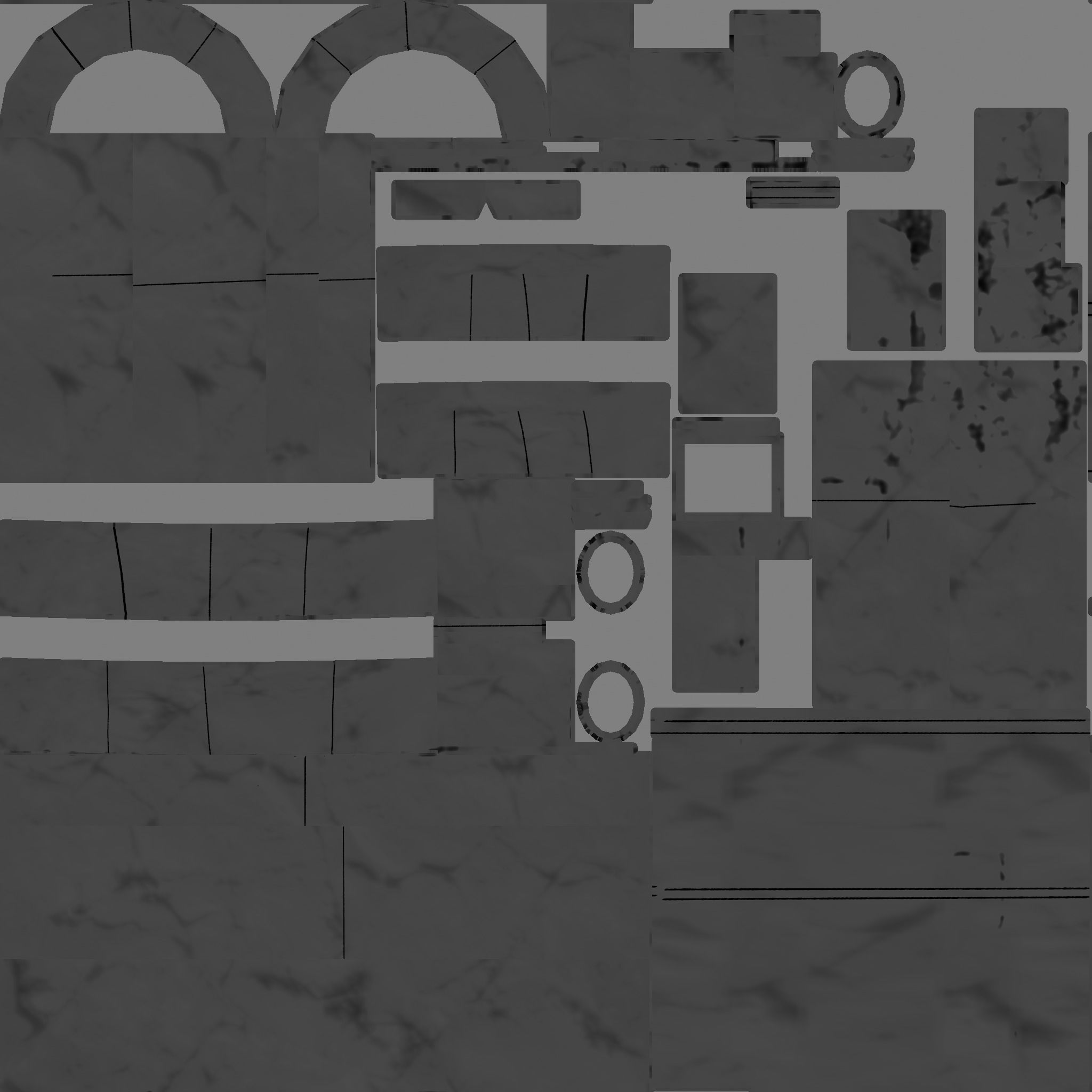 Generic Castle Window Low-poly 3D model_12