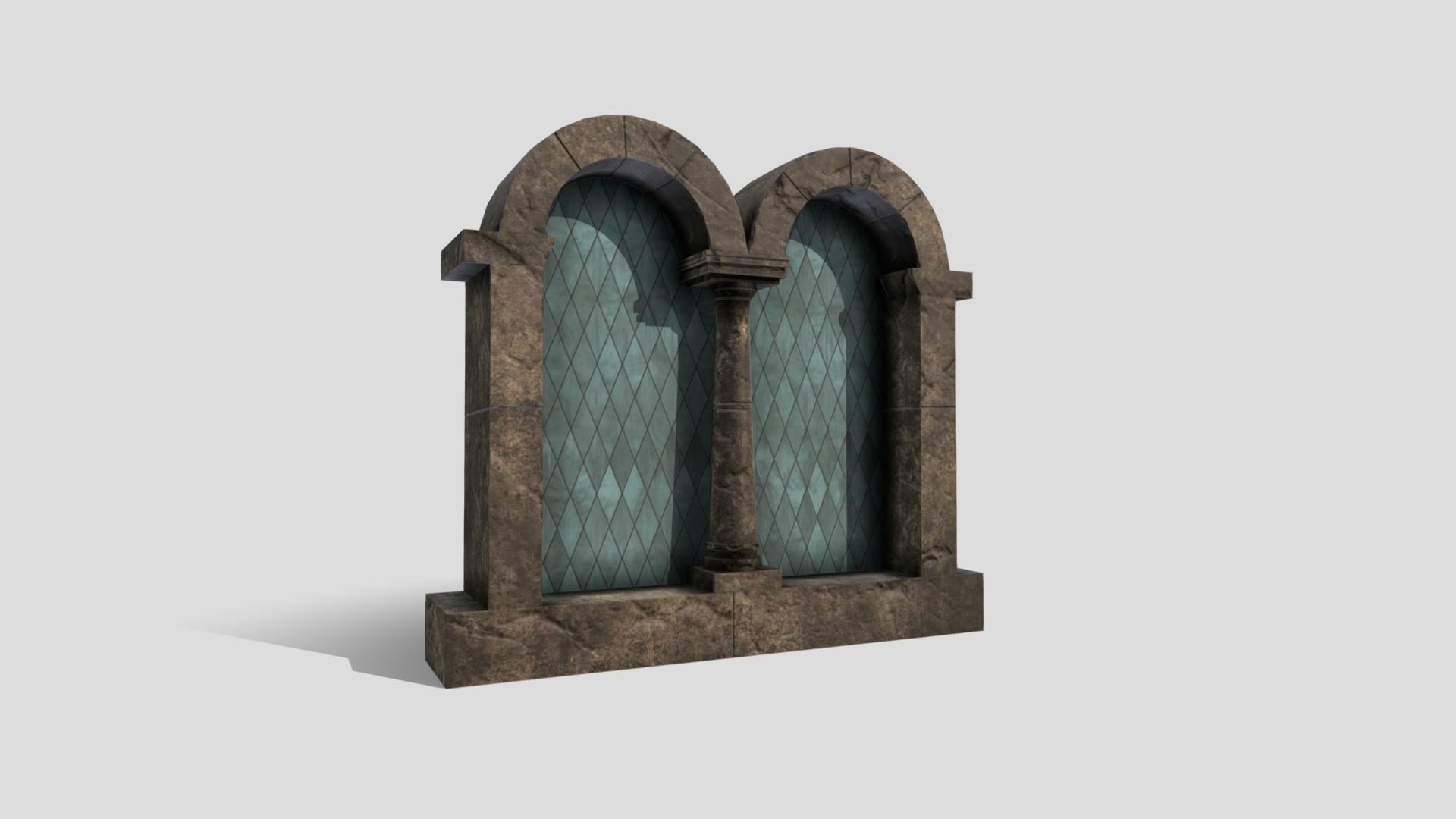Generic Castle Window Low-poly 3D model_3