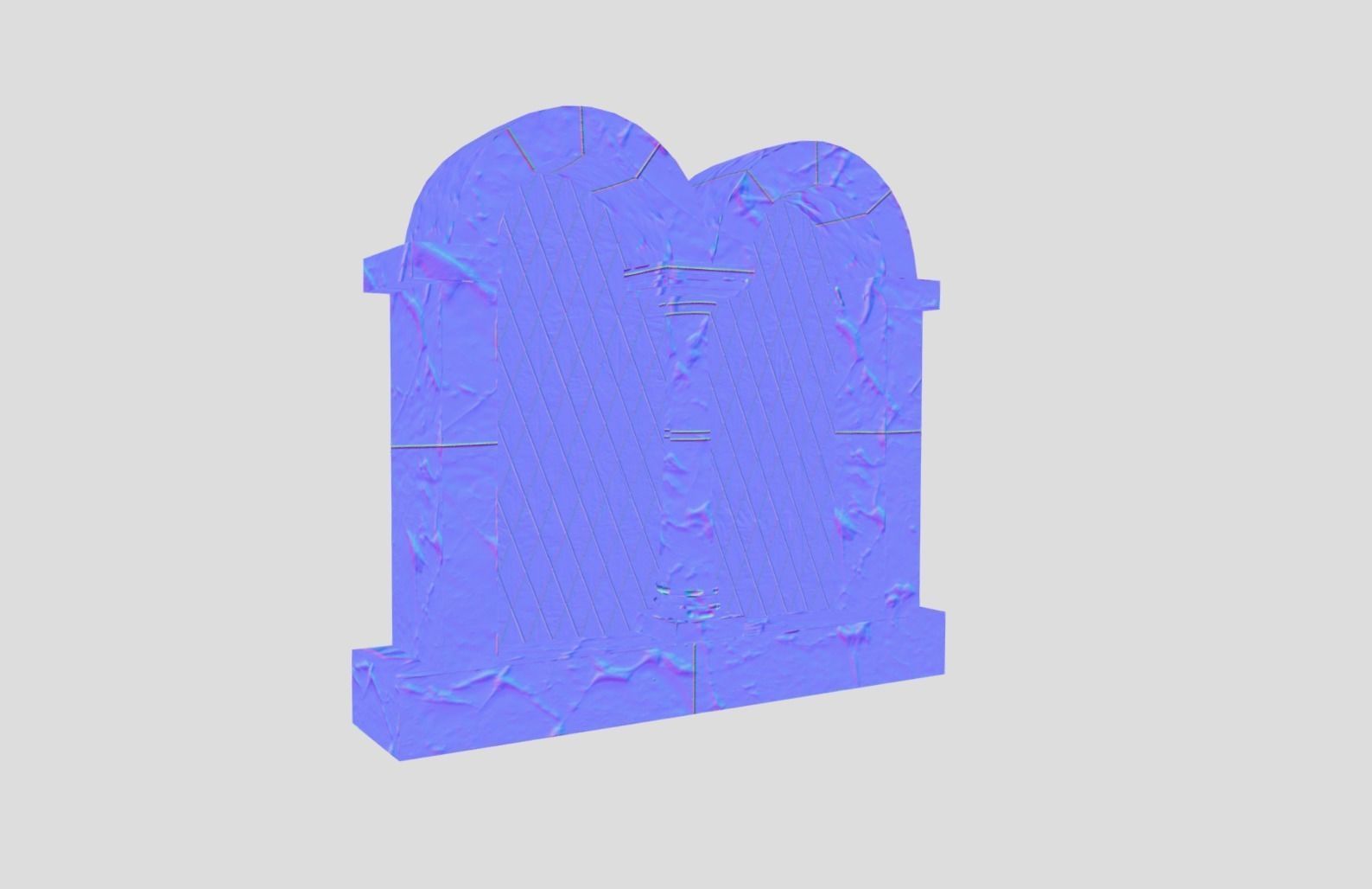 Generic Castle Window Low-poly 3D model_7