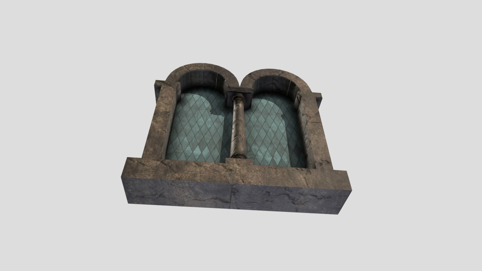 Generic Castle Window Low-poly 3D model_2