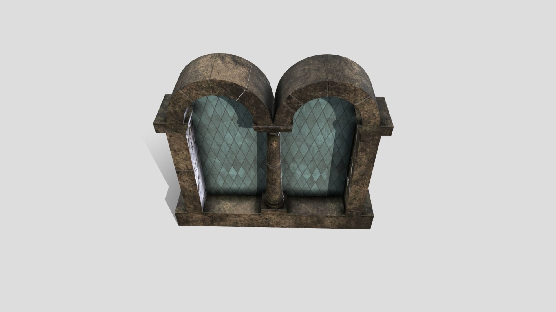 Generic Castle Window Low-poly 3D model_4