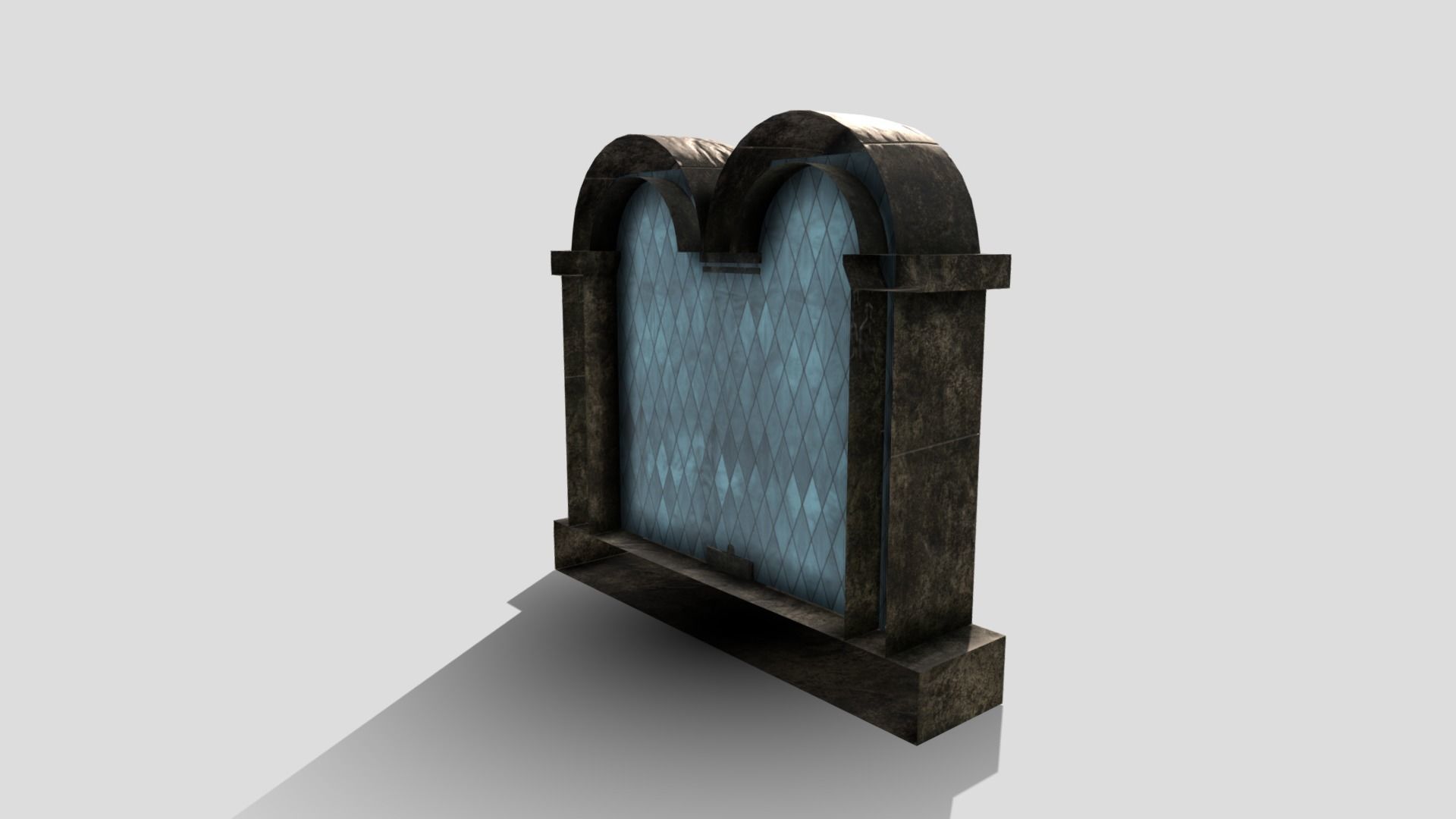 Generic Castle Window Low-poly 3D model_1
