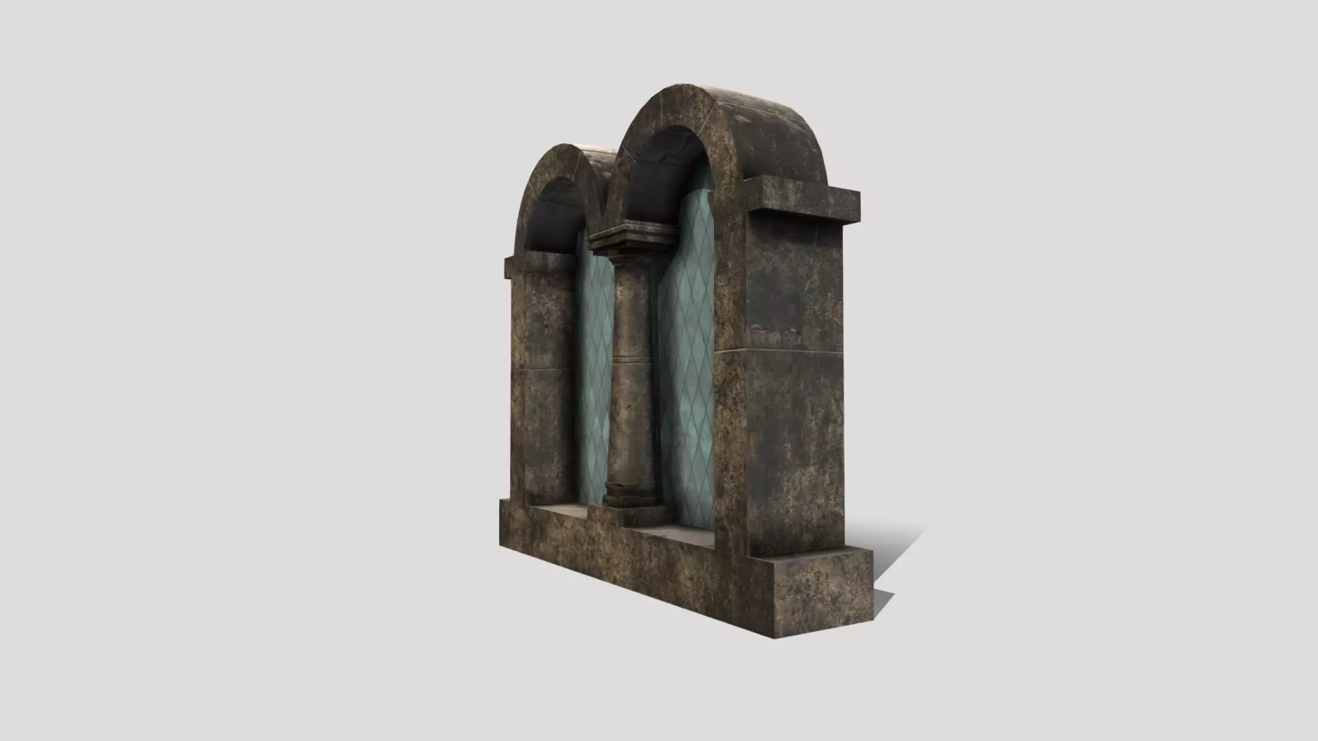 Generic Castle Window Low-poly 3D model_0
