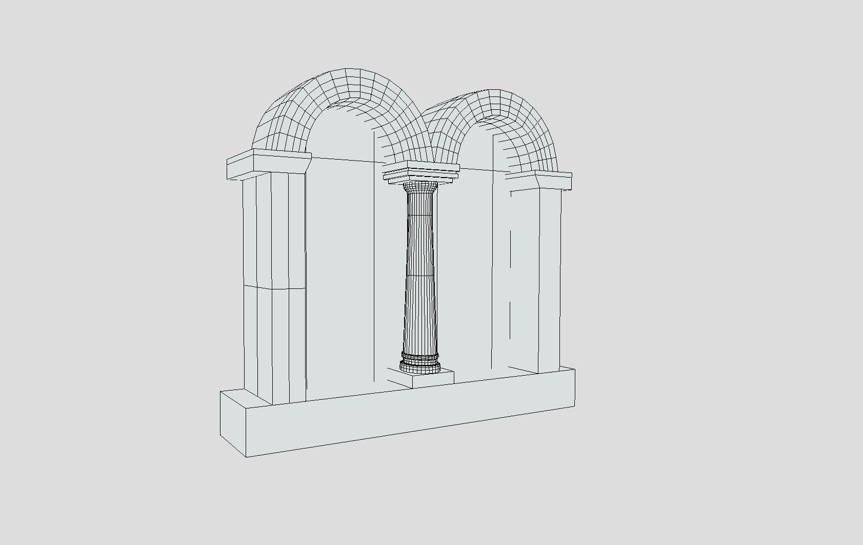 Generic Castle Window Low-poly 3D model_6