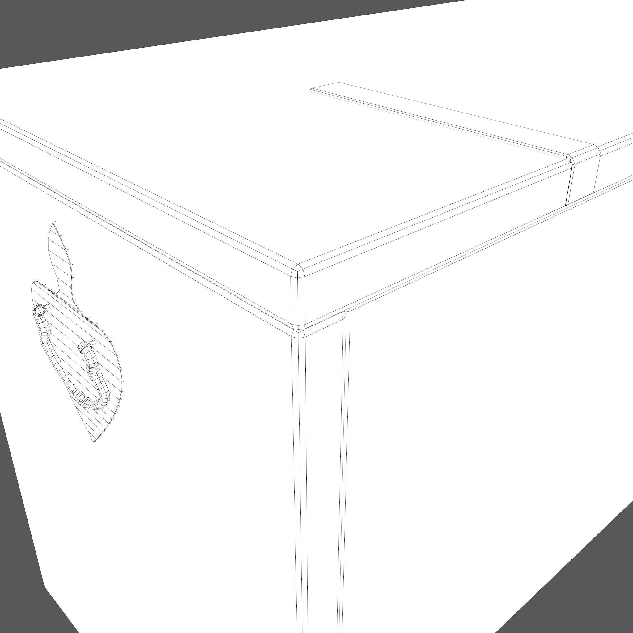 Medieval Chest Low-poly 3D model_39