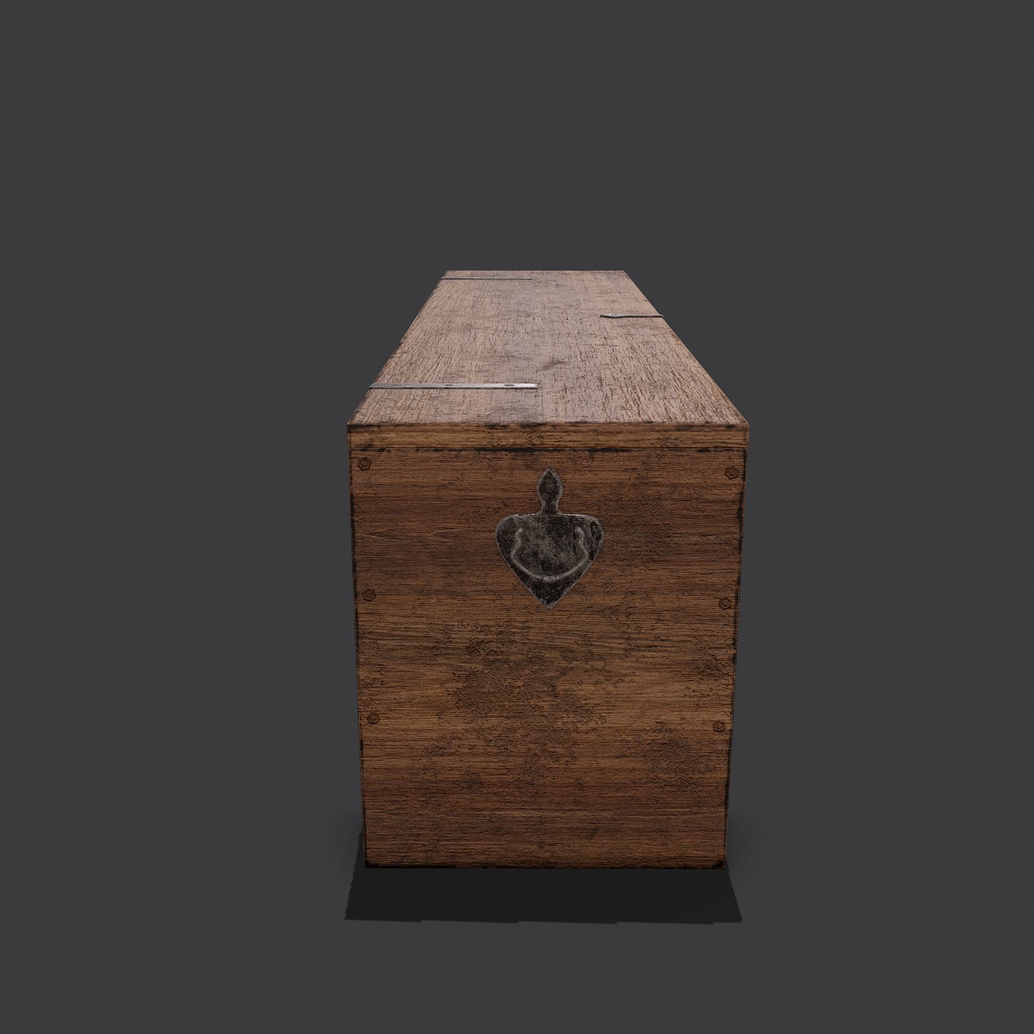 Medieval Chest Low-poly 3D model_4