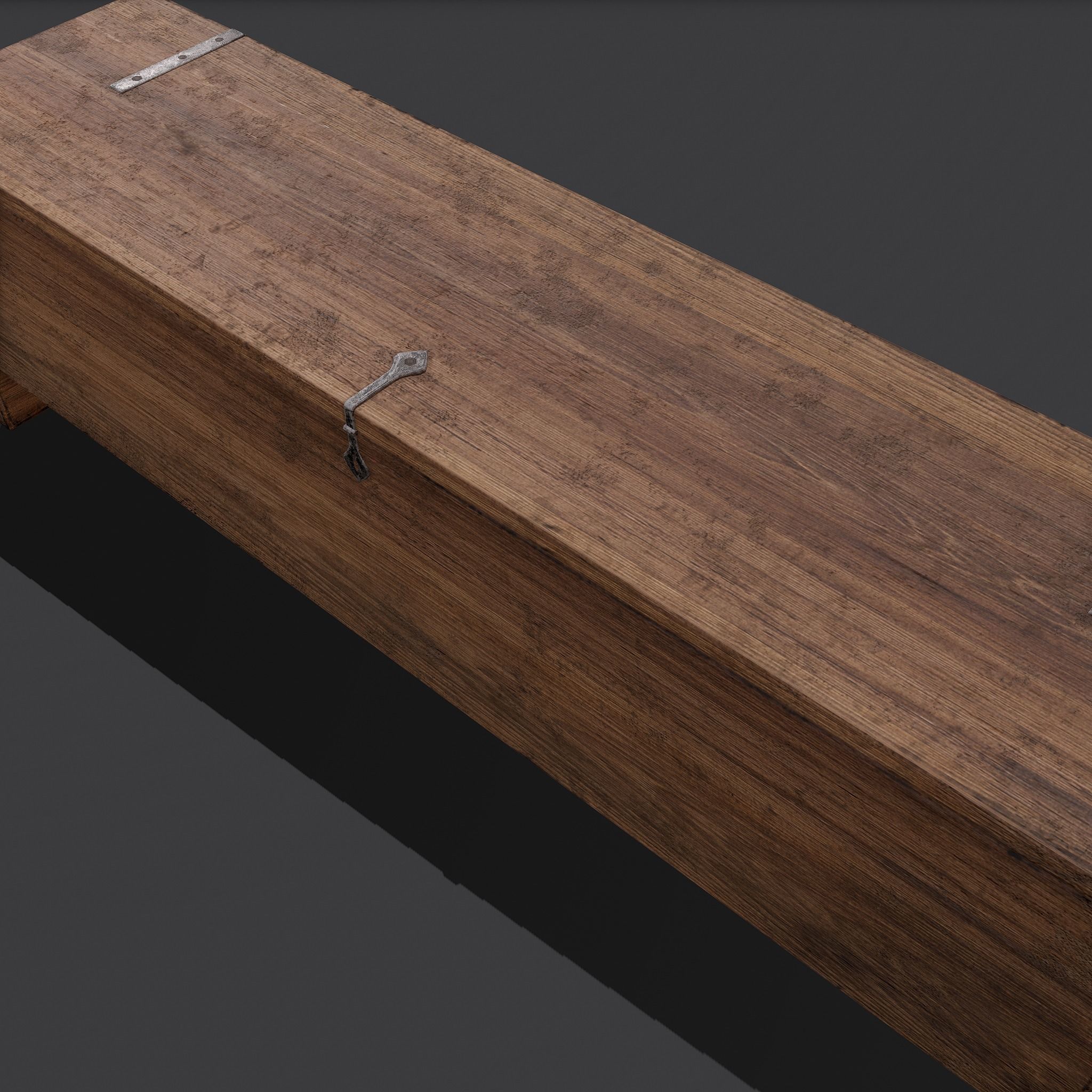 Medieval Chest Low-poly 3D model_8