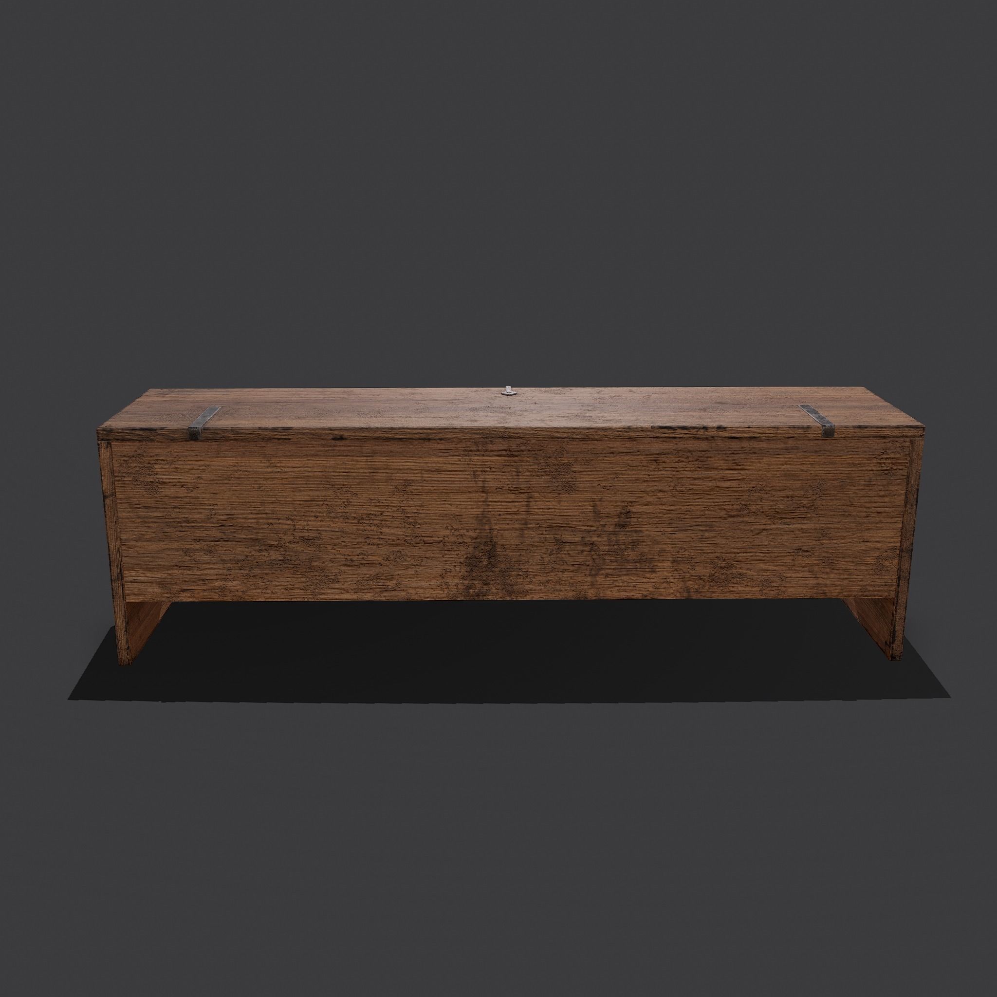 Medieval Chest Low-poly 3D model_6