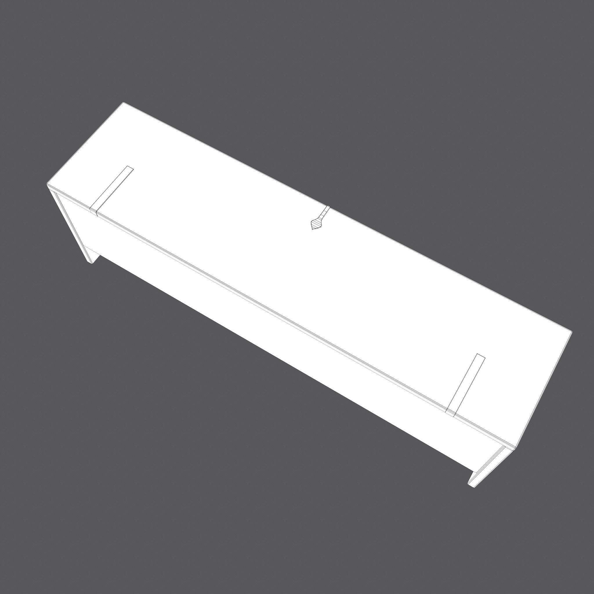 Medieval Chest Low-poly 3D model_37