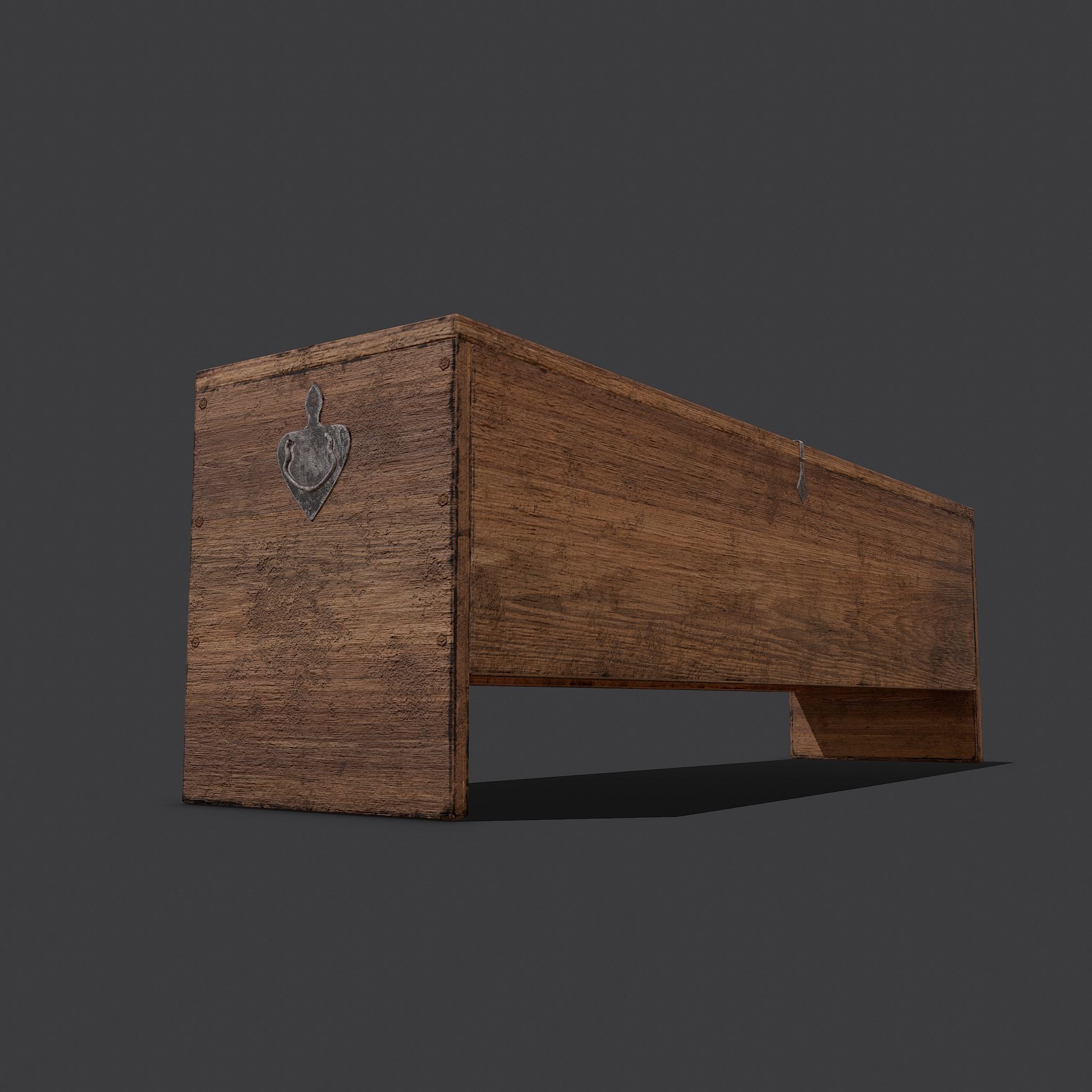 Medieval Chest Low-poly 3D model_12