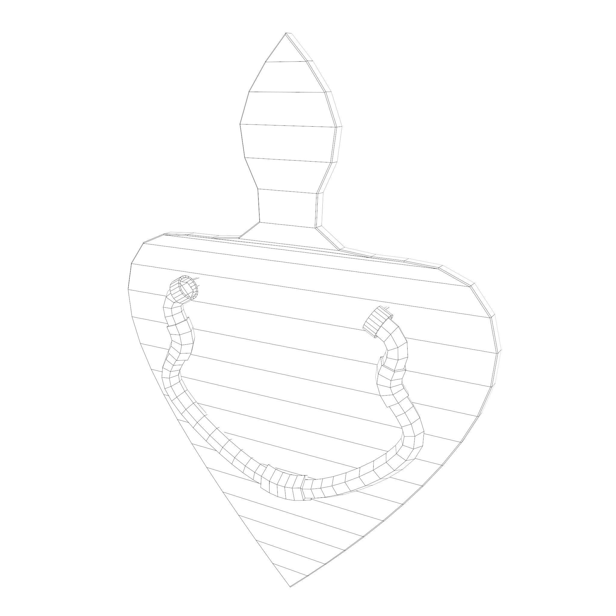 Medieval Chest Low-poly 3D model_34