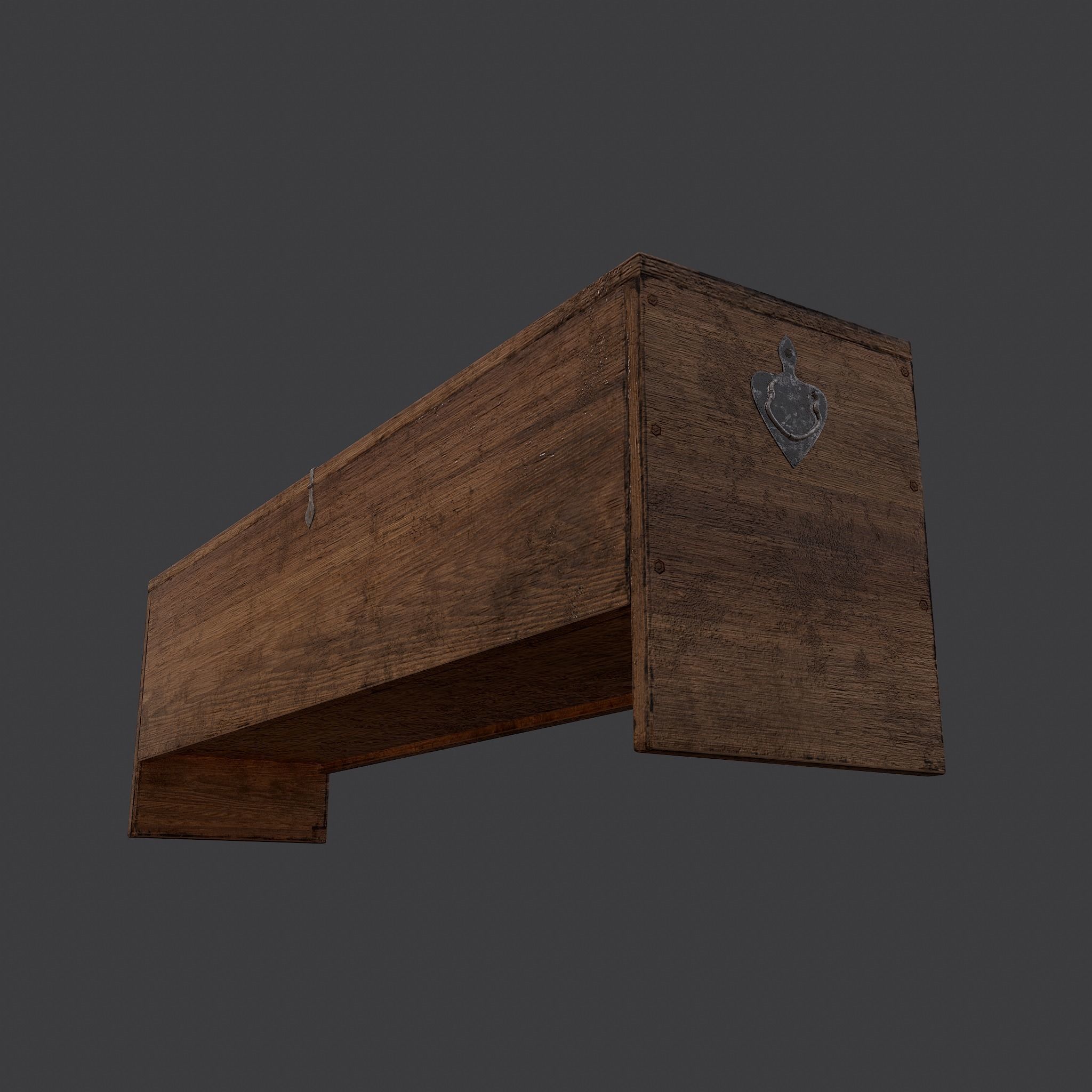 Medieval Chest Low-poly 3D model_18