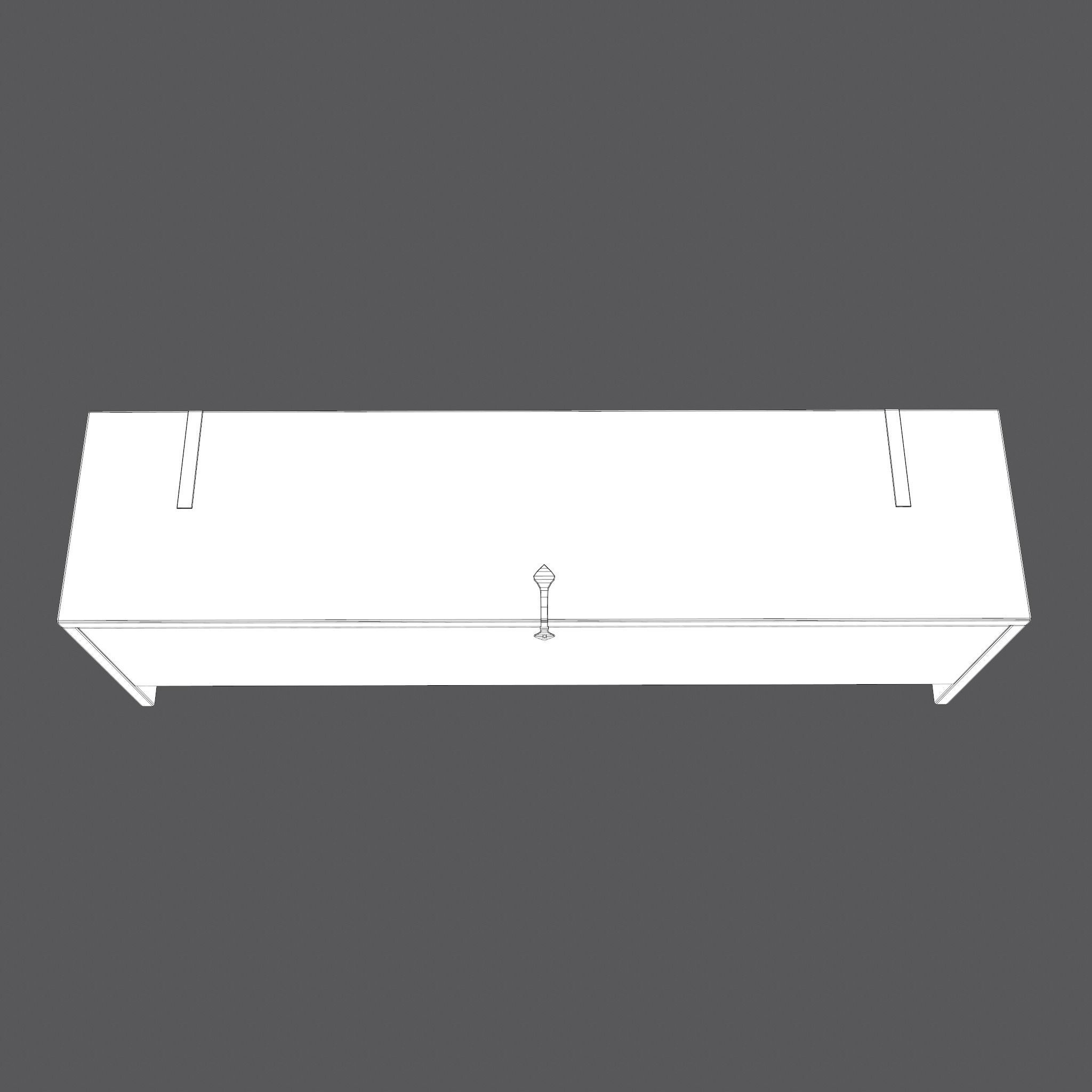 Medieval Chest Low-poly 3D model_27