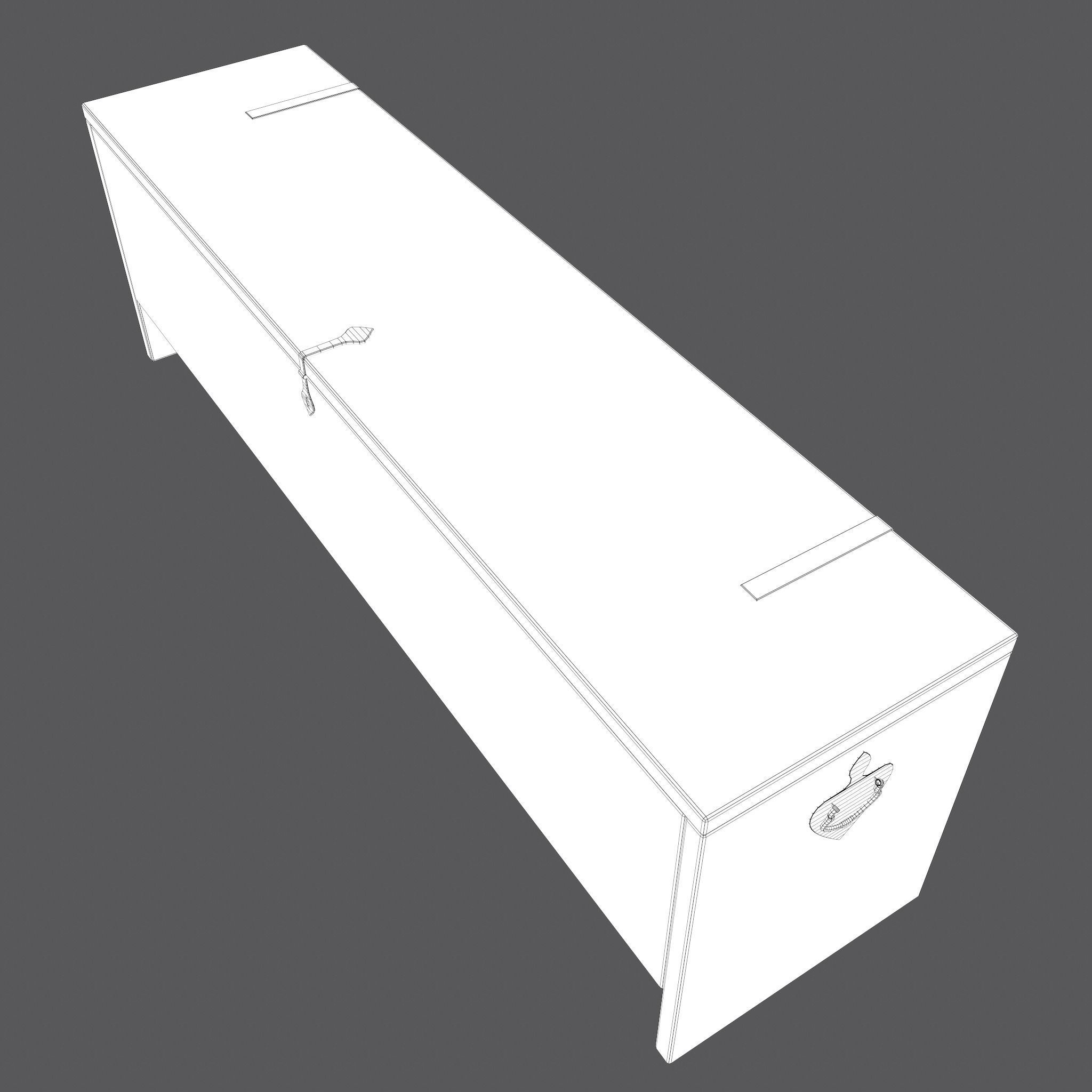 Medieval Chest Low-poly 3D model_23