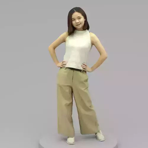 A Young Woman In Akimbo Posture II 3D model