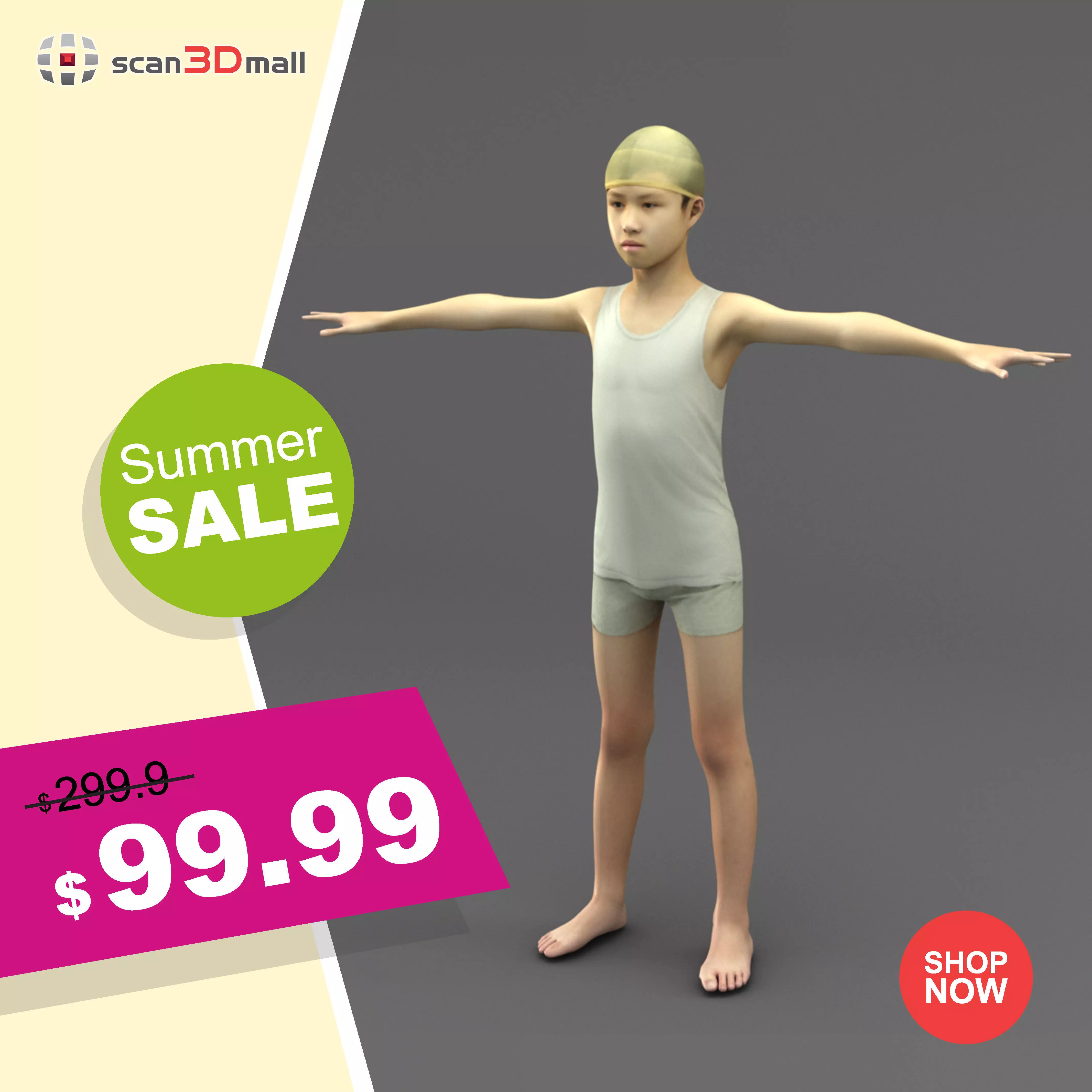 A Rigged Cool Boy 3D model_0