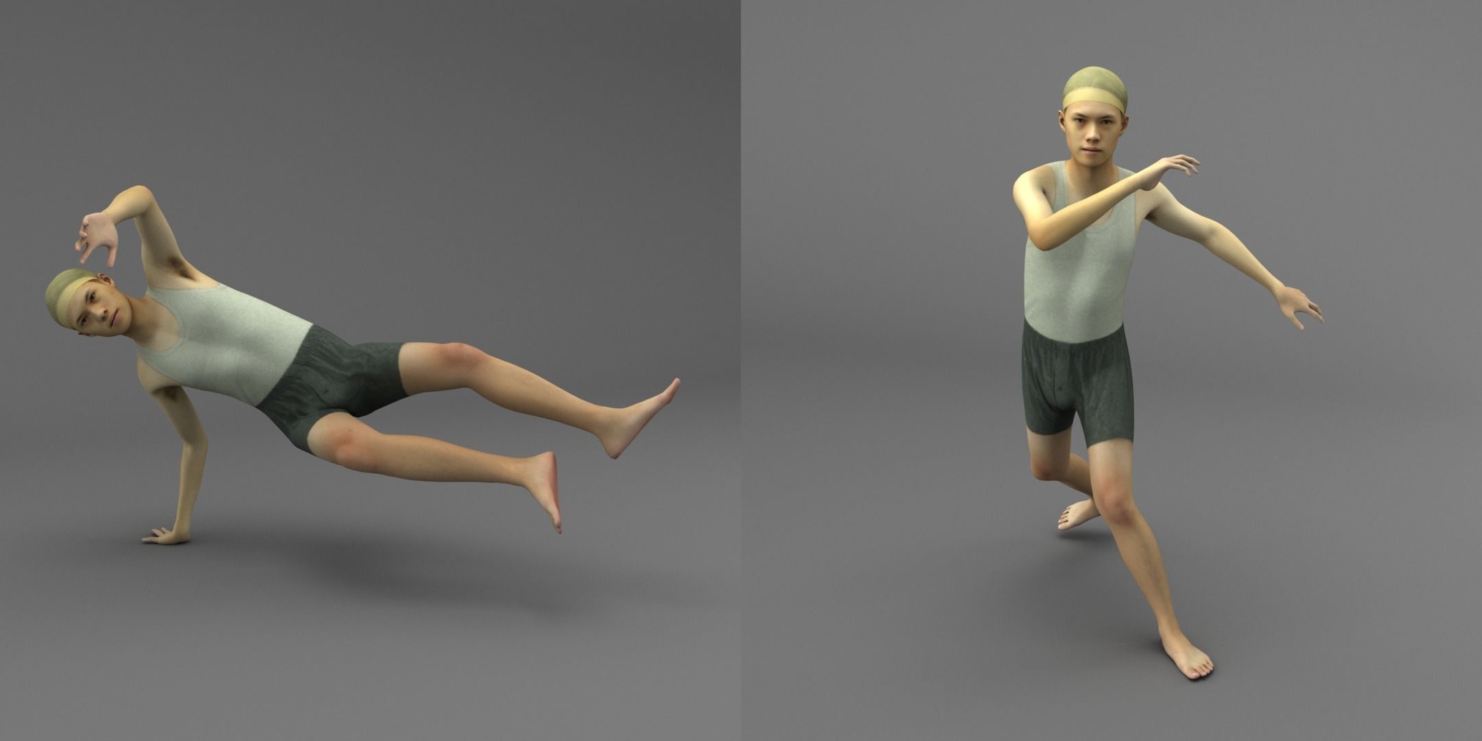 A Rigged Young Masculine Man 3D model_5