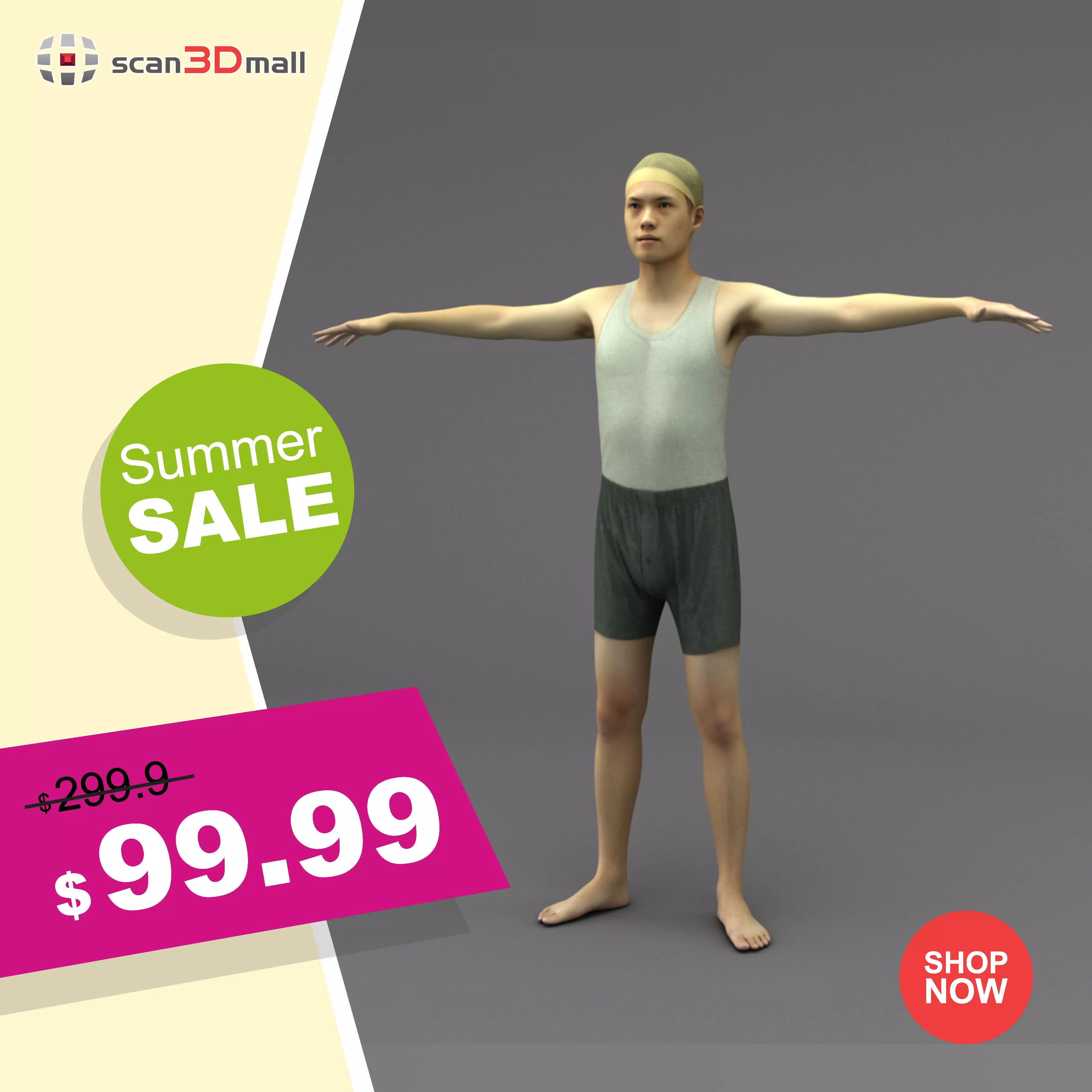 A Rigged Young Masculine Man 3D model_0