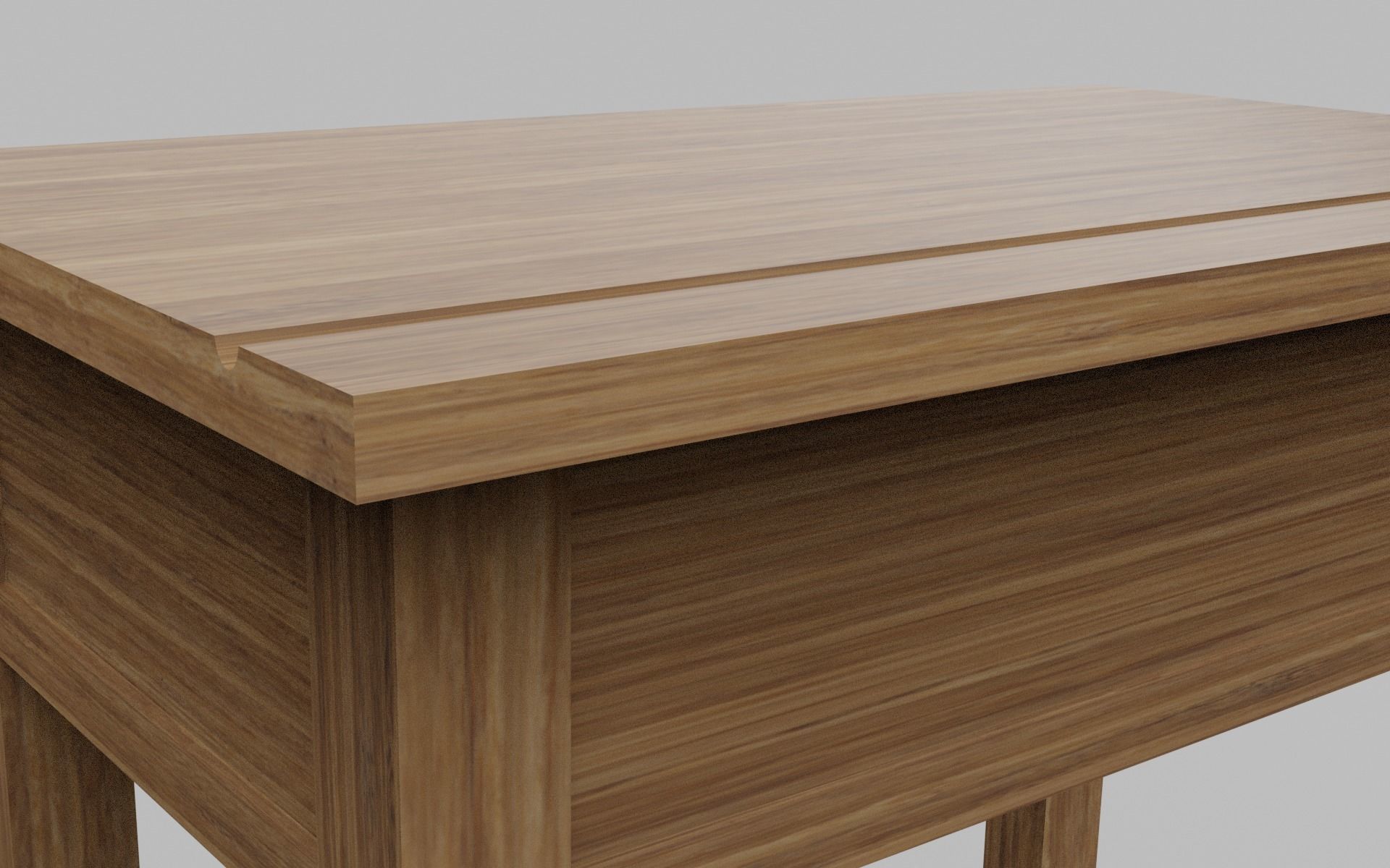 Thai student desk 3Dmodel Low-poly 3D model_4