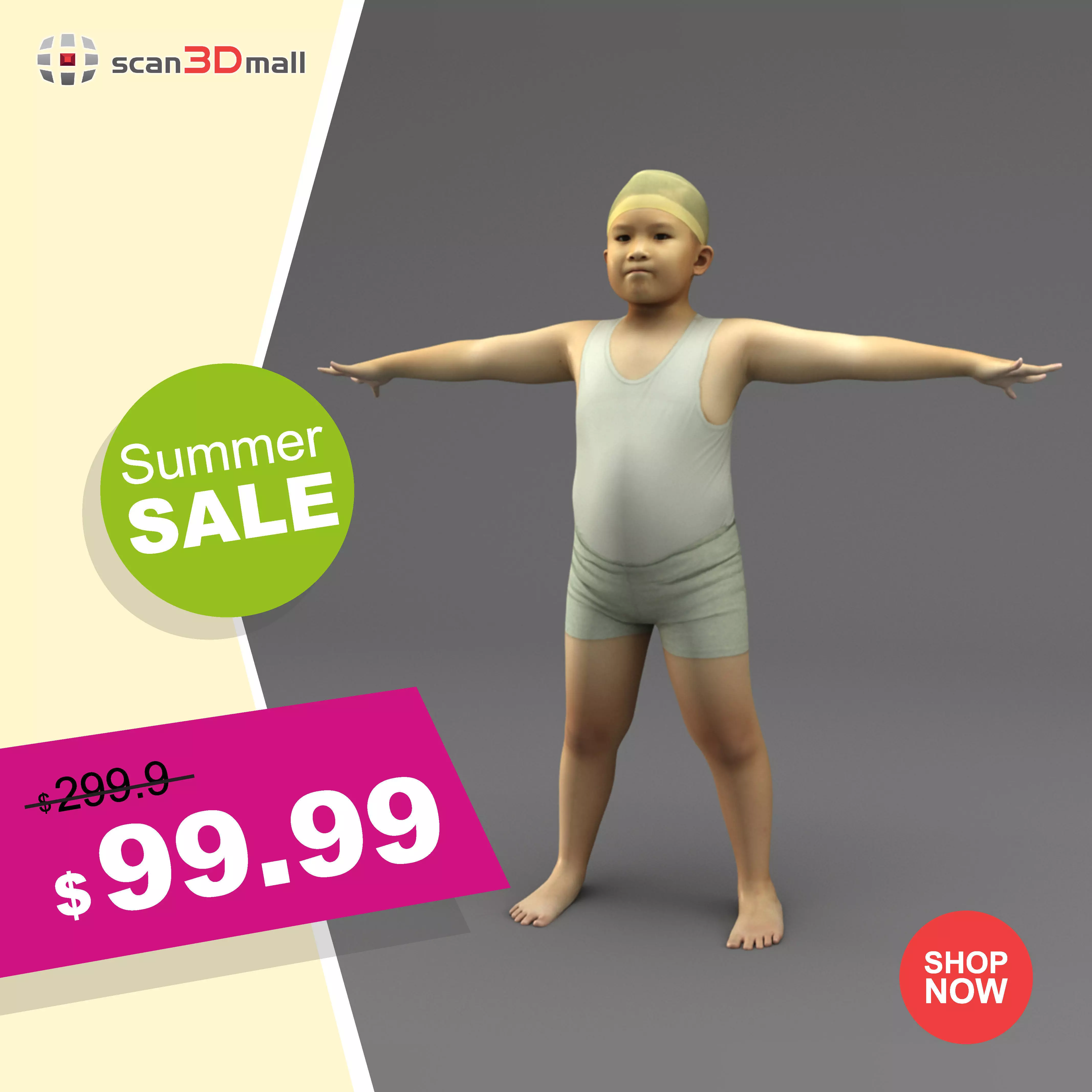 A Rigged Fat Boy 3D model_0